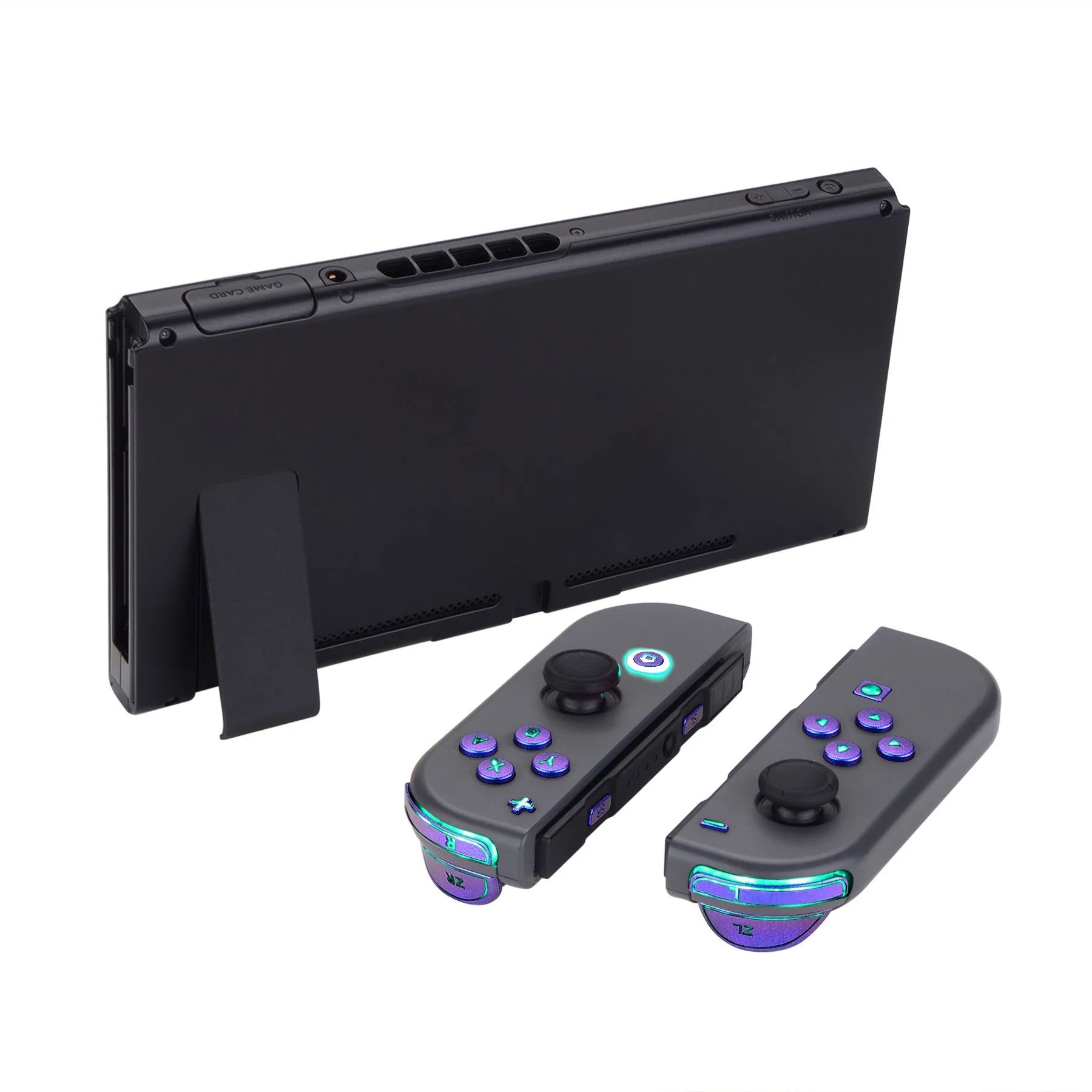 eXtremeRate Multi-Colors Luminated Buttons DFS LED Kit for NS Switch  & Switch OLED Model Joycon - Chameleon Purple Blue - Image 6