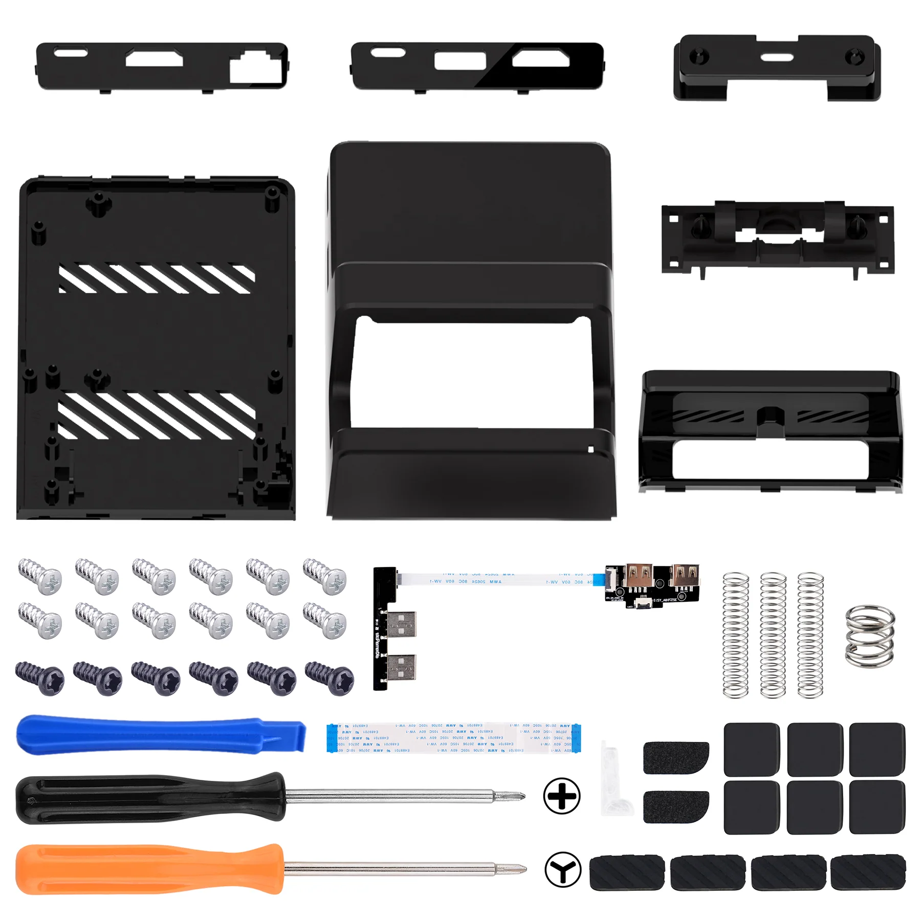 eXtremeRate AiryDocky DIY Kit Replacement Shell Case for Nintendo Switch Dock - Black - Image 3