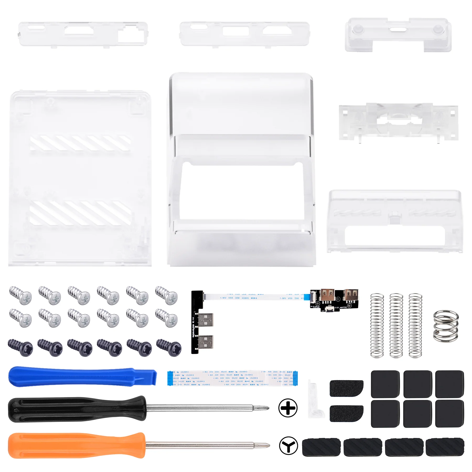 eXtremeRate AiryDocky DIY Kit Replacement Shell Case for Nintendo Switch Dock - Clear - Image 3