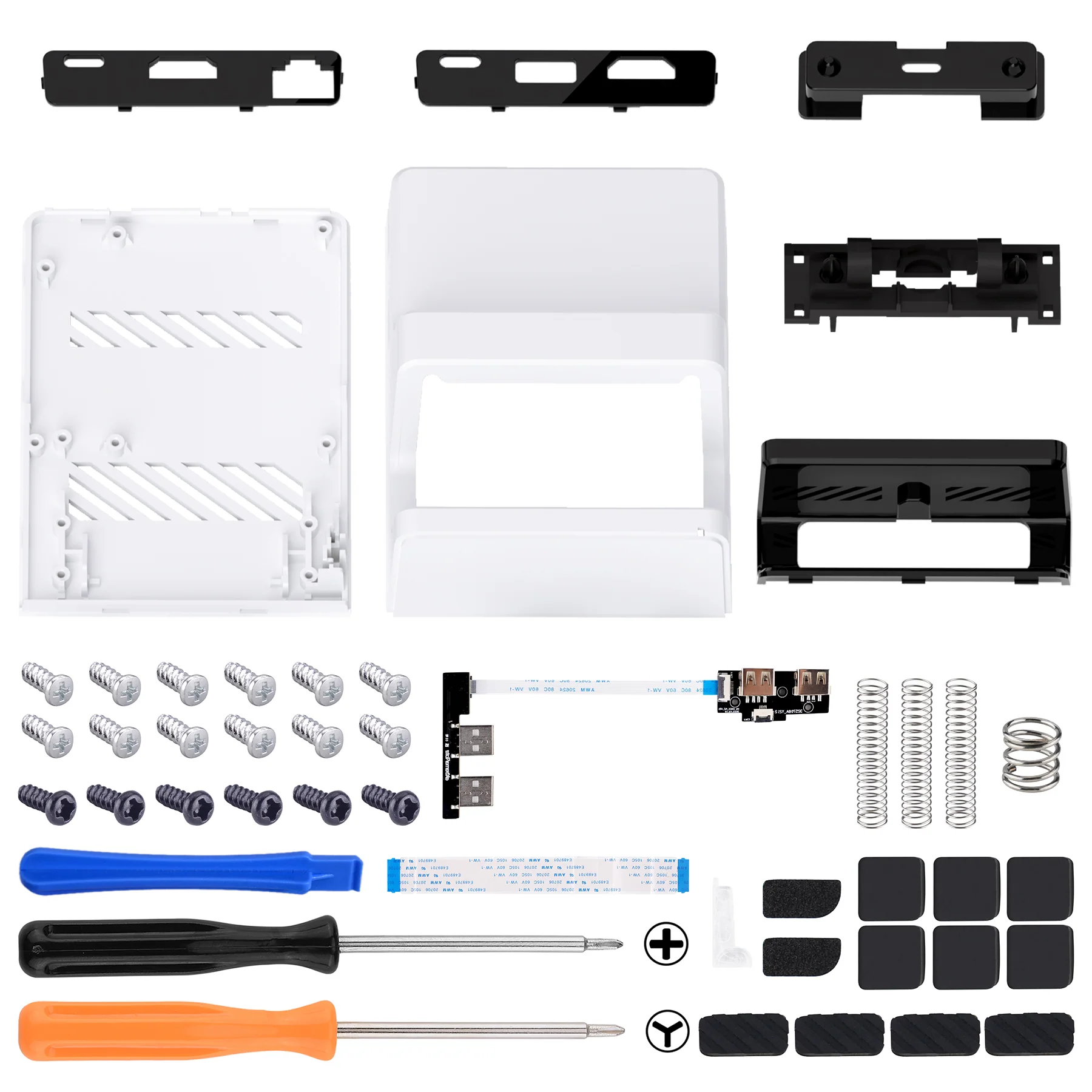 eXtremeRate AiryDocky DIY Kit Replacement Shell Case for Nintendo Switch Dock - White - Image 3