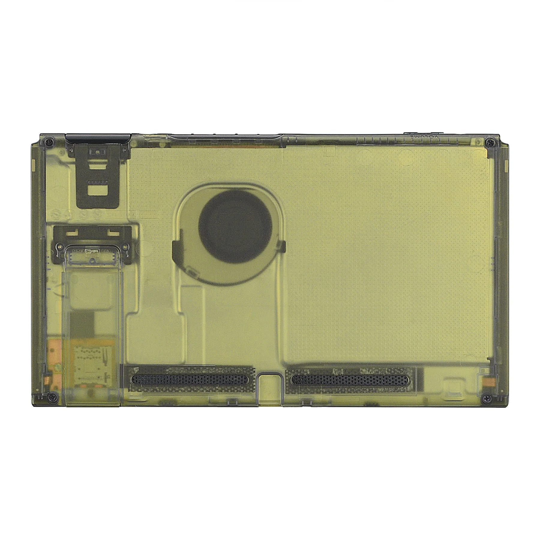 eXtremeRate Replacement Back Plate with Kickstand for Nintendo Switch Console - Amber Yellow - Image 6