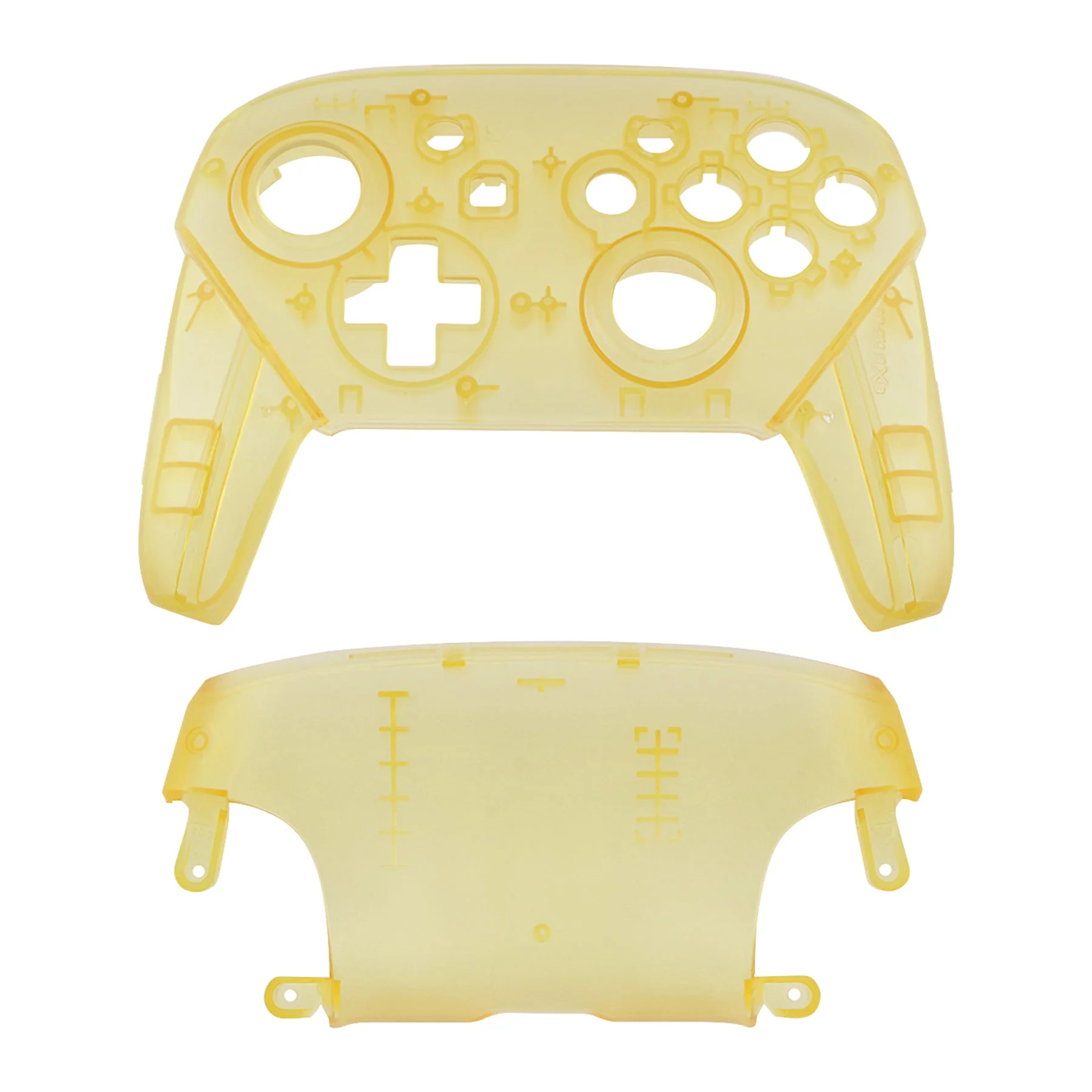 eXtremeRate Replacement Faceplate and Backplate for Nintendo Switch Pro Controller - Amber Yellow - Image 2