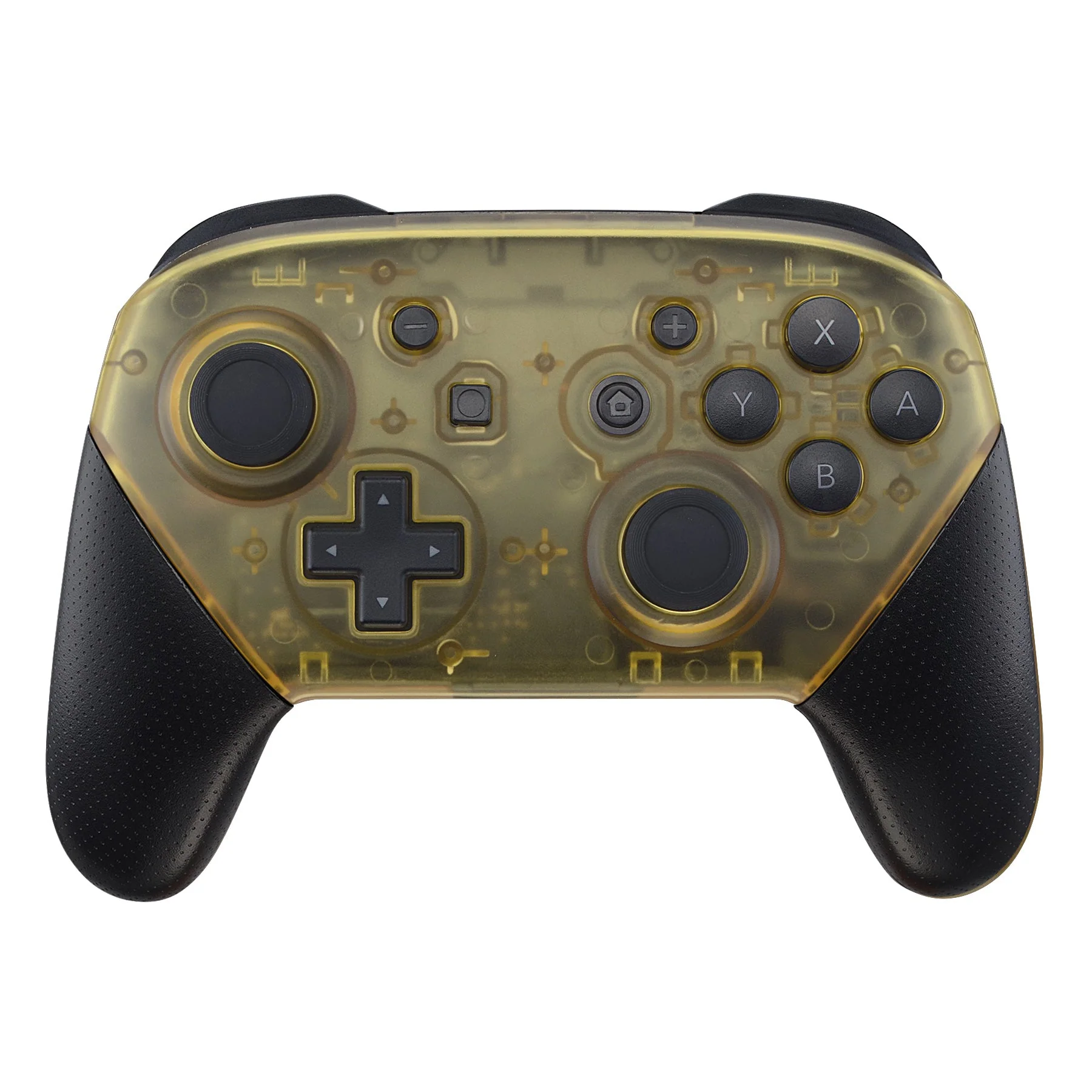 eXtremeRate Replacement Faceplate and Backplate for Nintendo Switch Pro Controller - Amber Yellow - Image 3