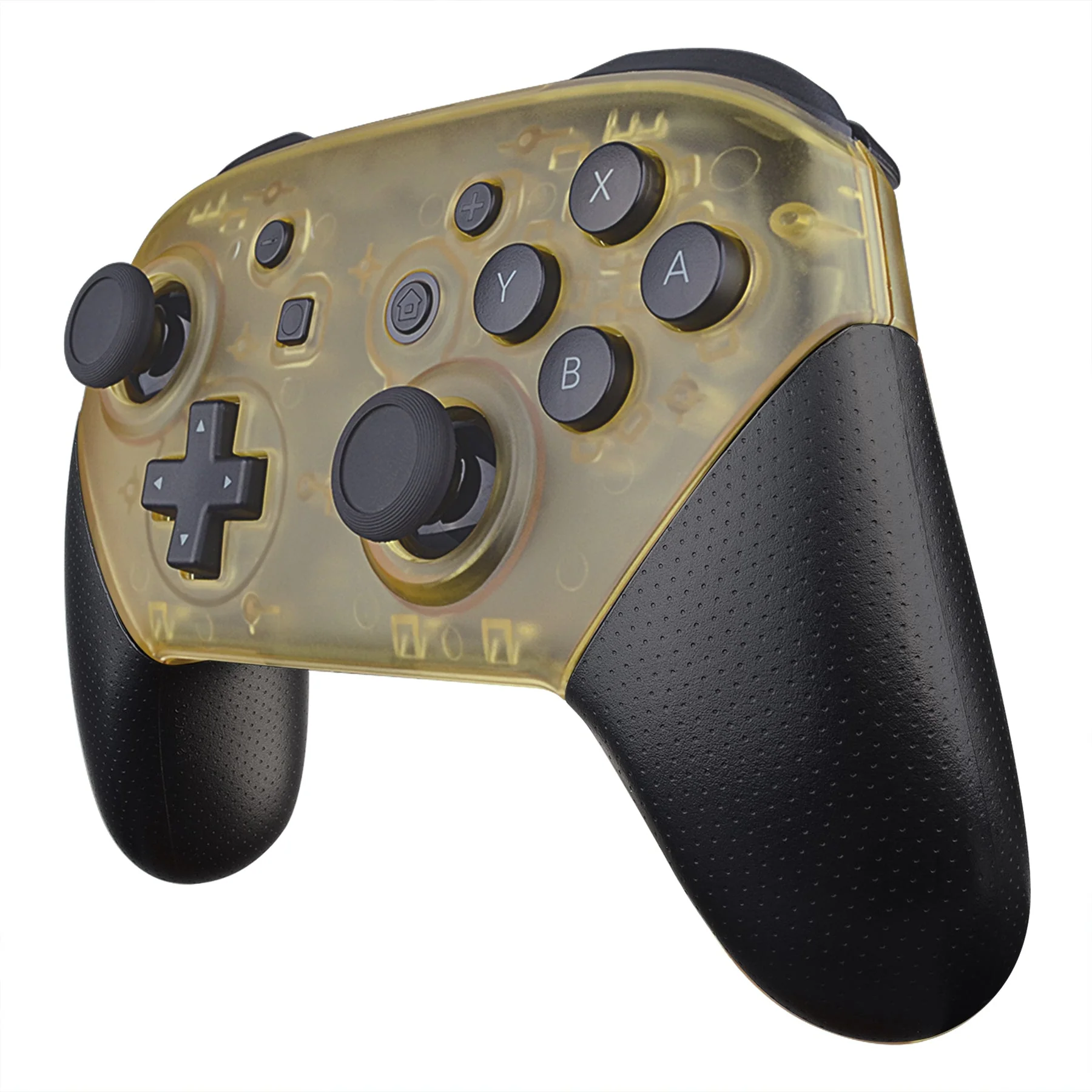 eXtremeRate Replacement Faceplate and Backplate for Nintendo Switch Pro Controller - Amber Yellow - Image 4
