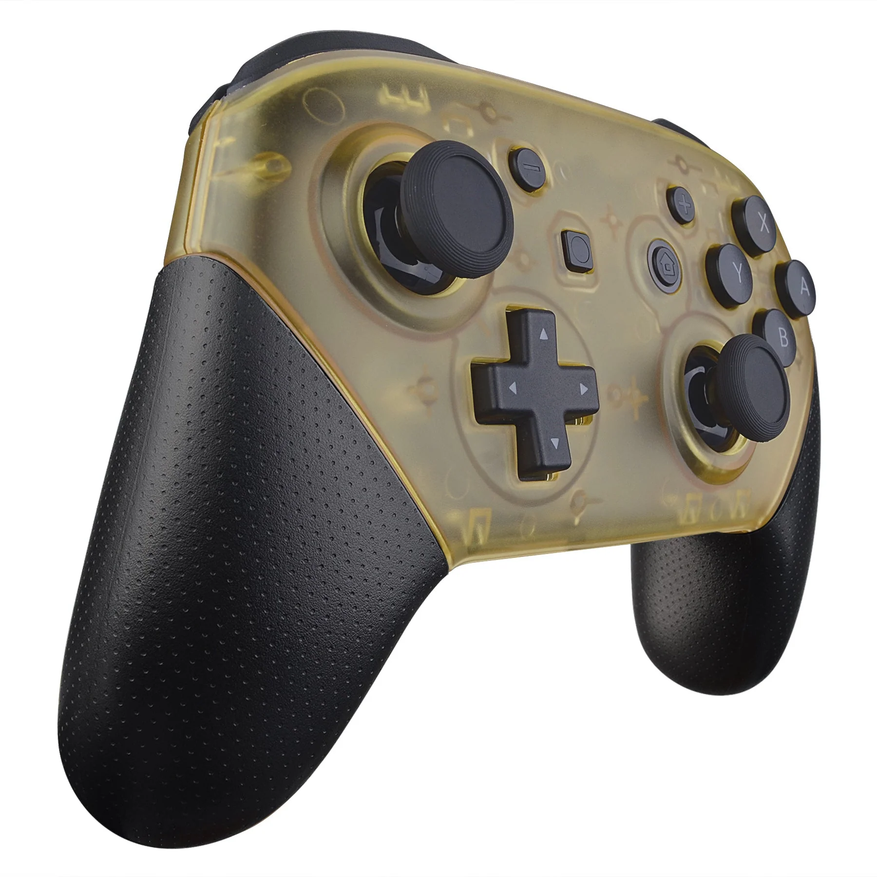 eXtremeRate Replacement Faceplate and Backplate for Nintendo Switch Pro Controller - Amber Yellow - Image 5
