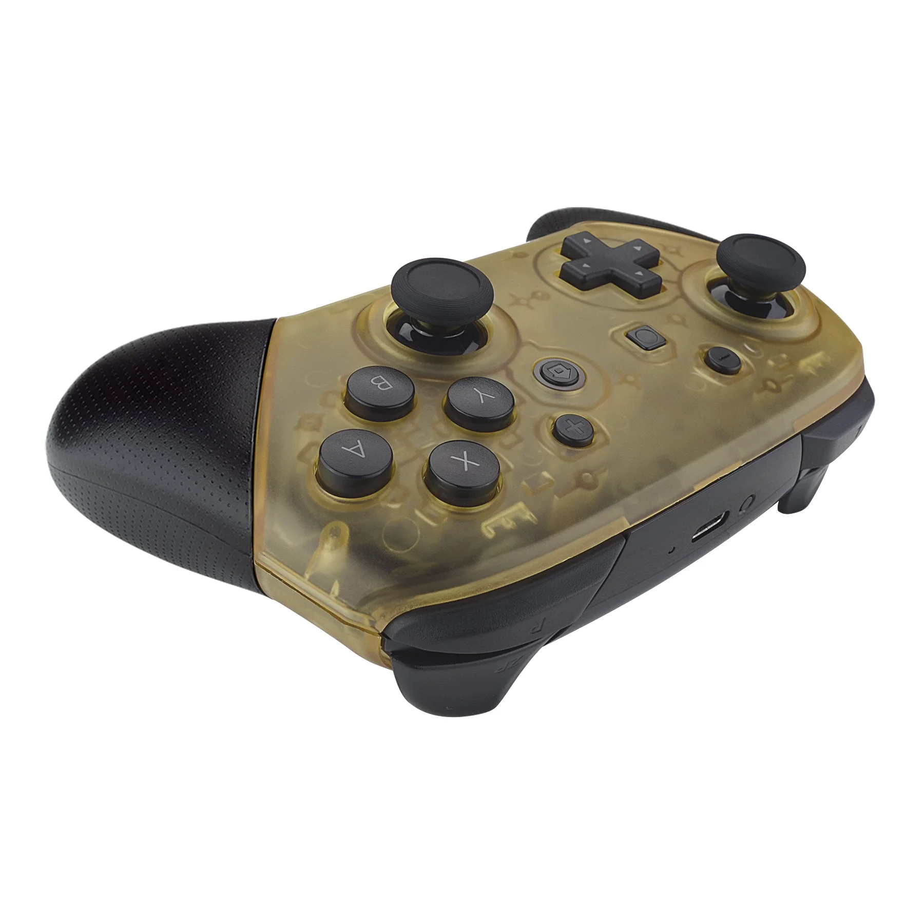 eXtremeRate Replacement Faceplate and Backplate for Nintendo Switch Pro Controller - Amber Yellow - Image 6