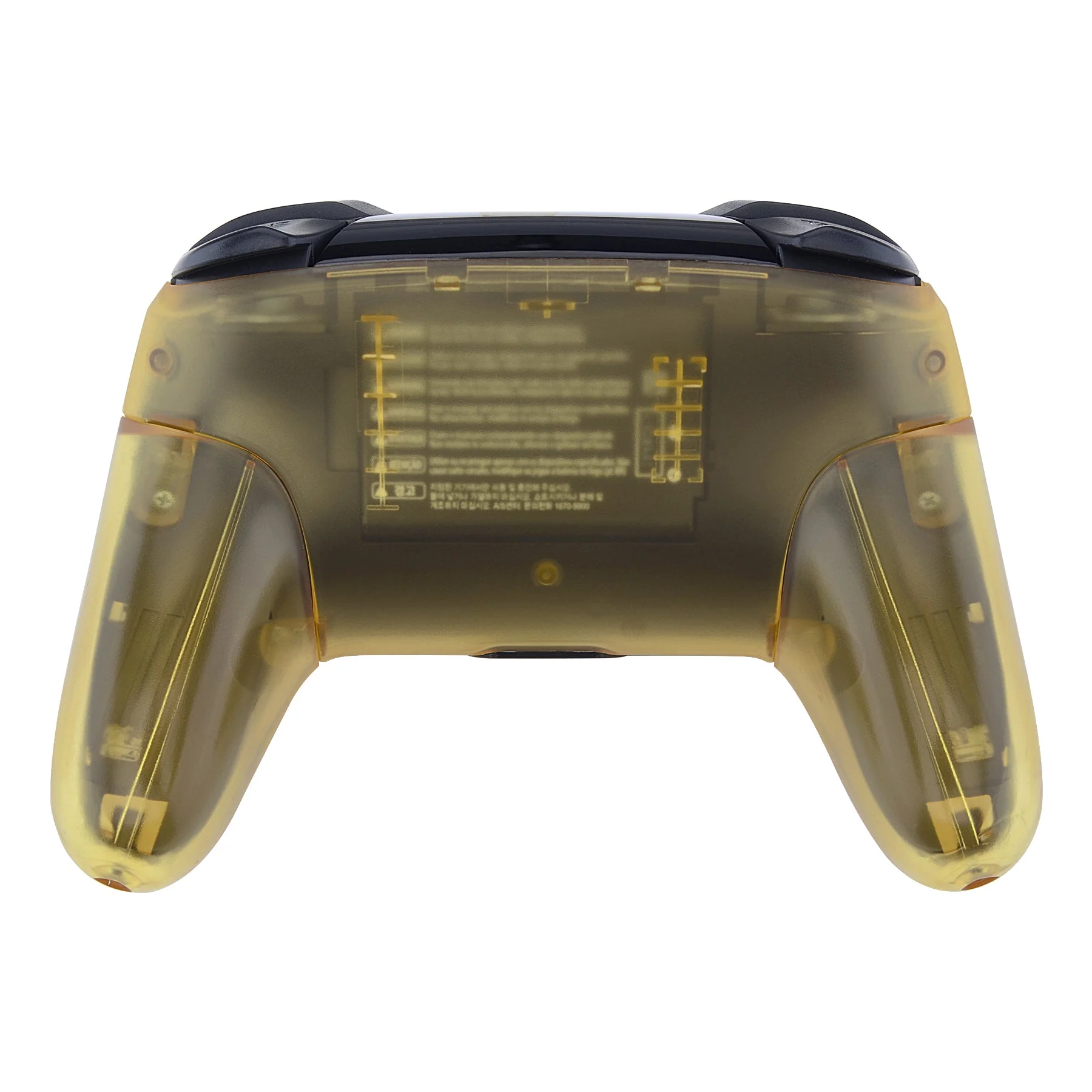 eXtremeRate Replacement Full Set Shell Faceplate Backplate Handles for Nintendo Switch Pro - Amber Yellow - Image 6