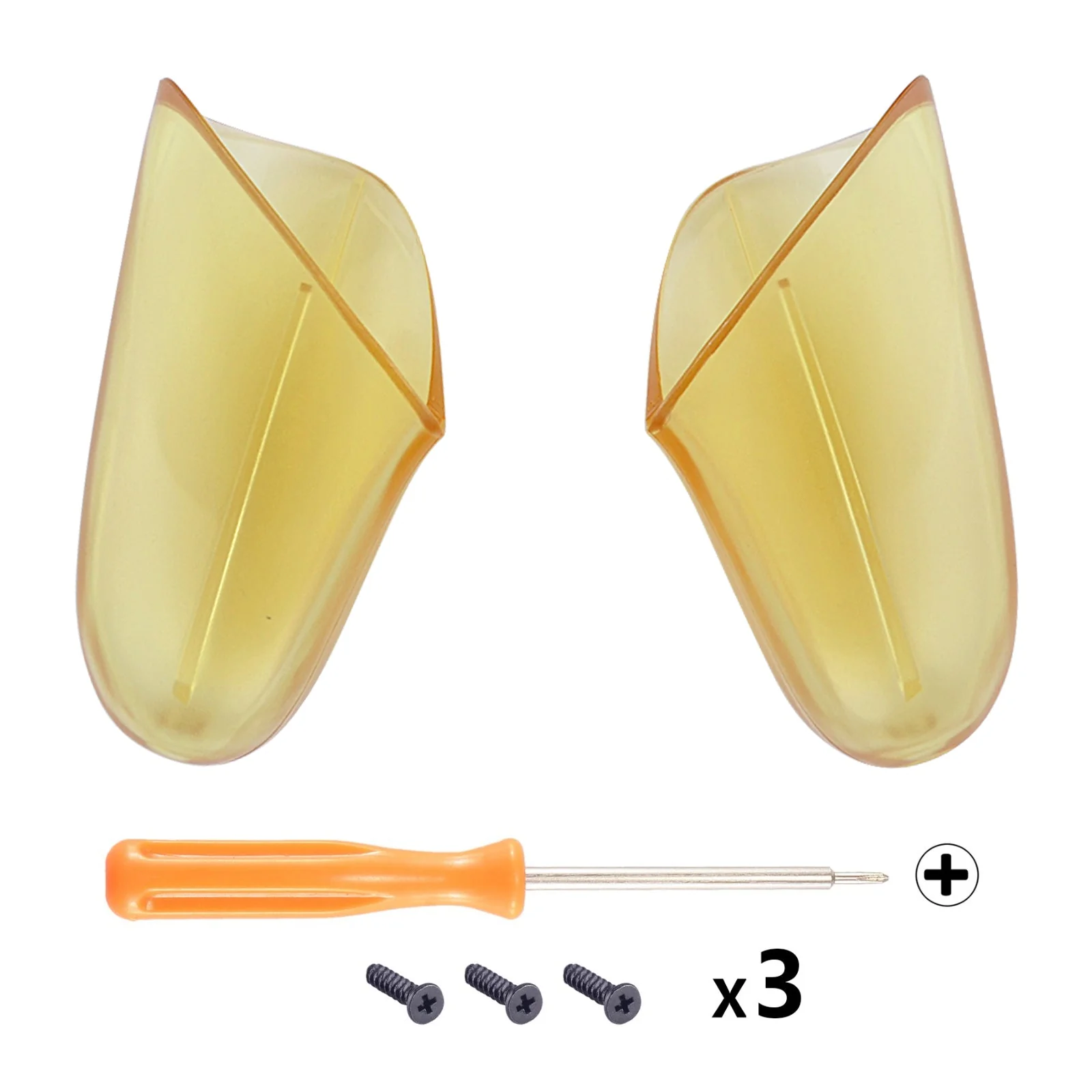 eXtremeRate Replacement Handle Grips for Nintendo Switch Pro Controller - Amber Yellow - Image 2