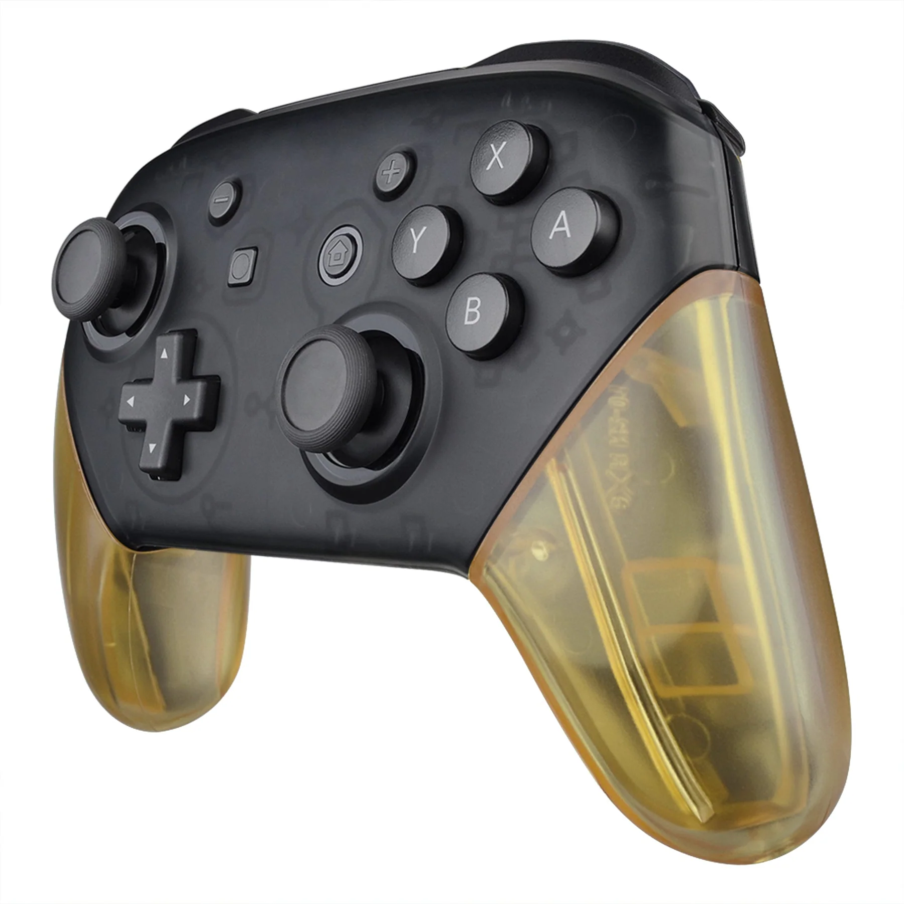 eXtremeRate Replacement Handle Grips for Nintendo Switch Pro Controller - Amber Yellow - Image 3