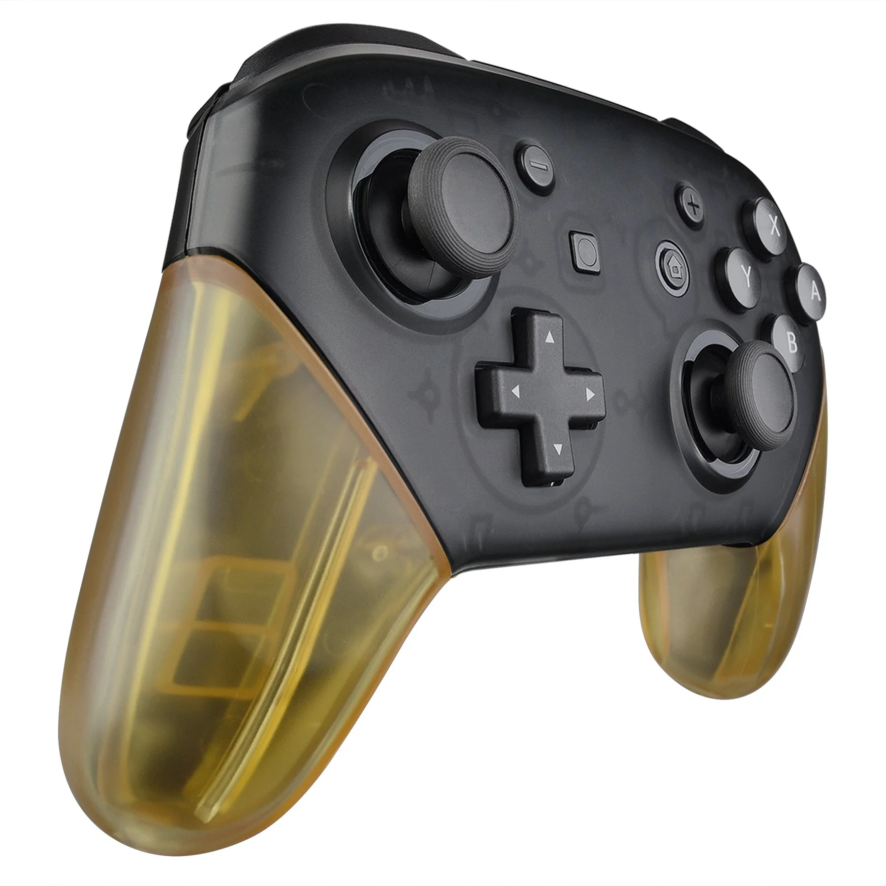 eXtremeRate Replacement Handle Grips for Nintendo Switch Pro Controller - Amber Yellow - Image 4