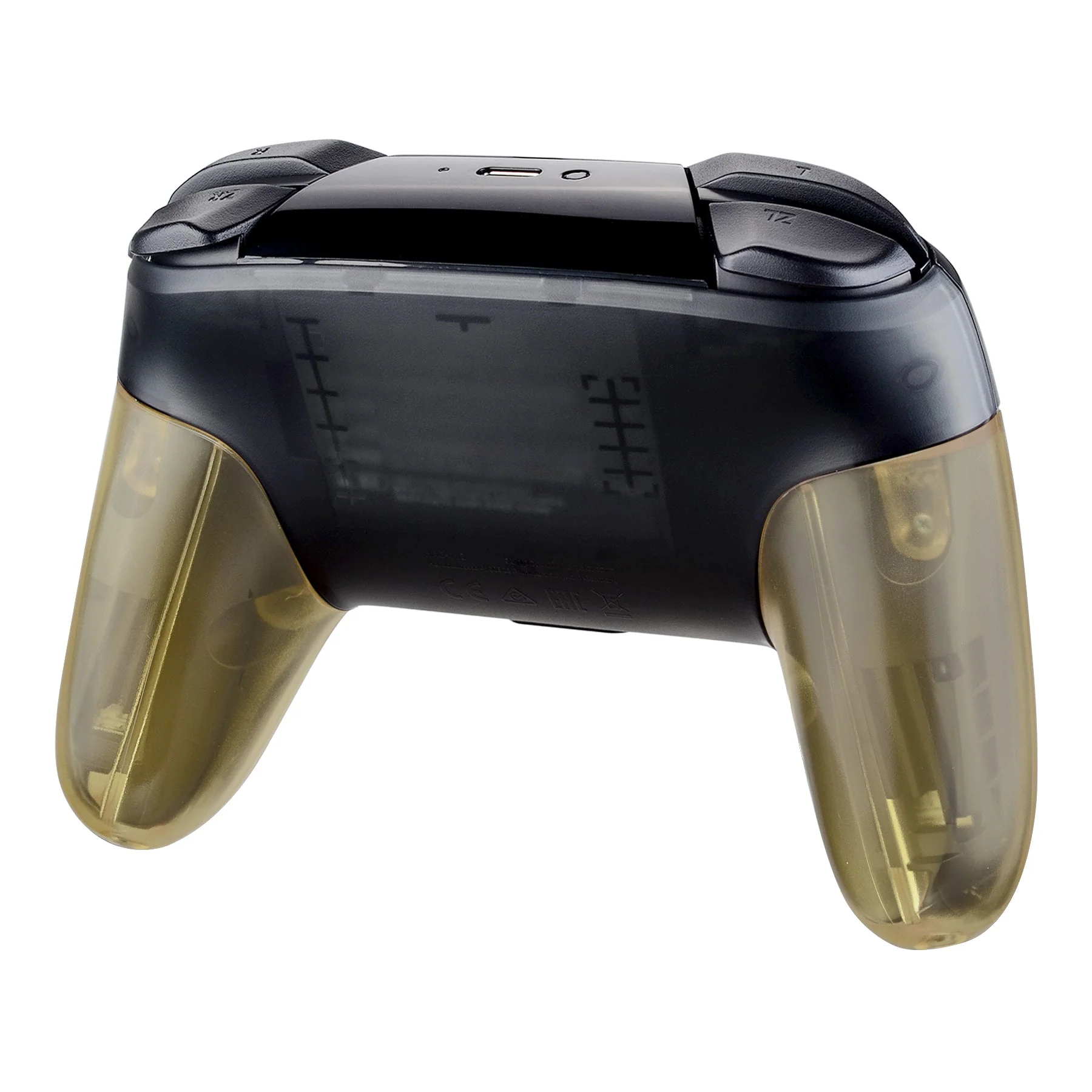 eXtremeRate Replacement Handle Grips for Nintendo Switch Pro Controller - Amber Yellow - Image 5
