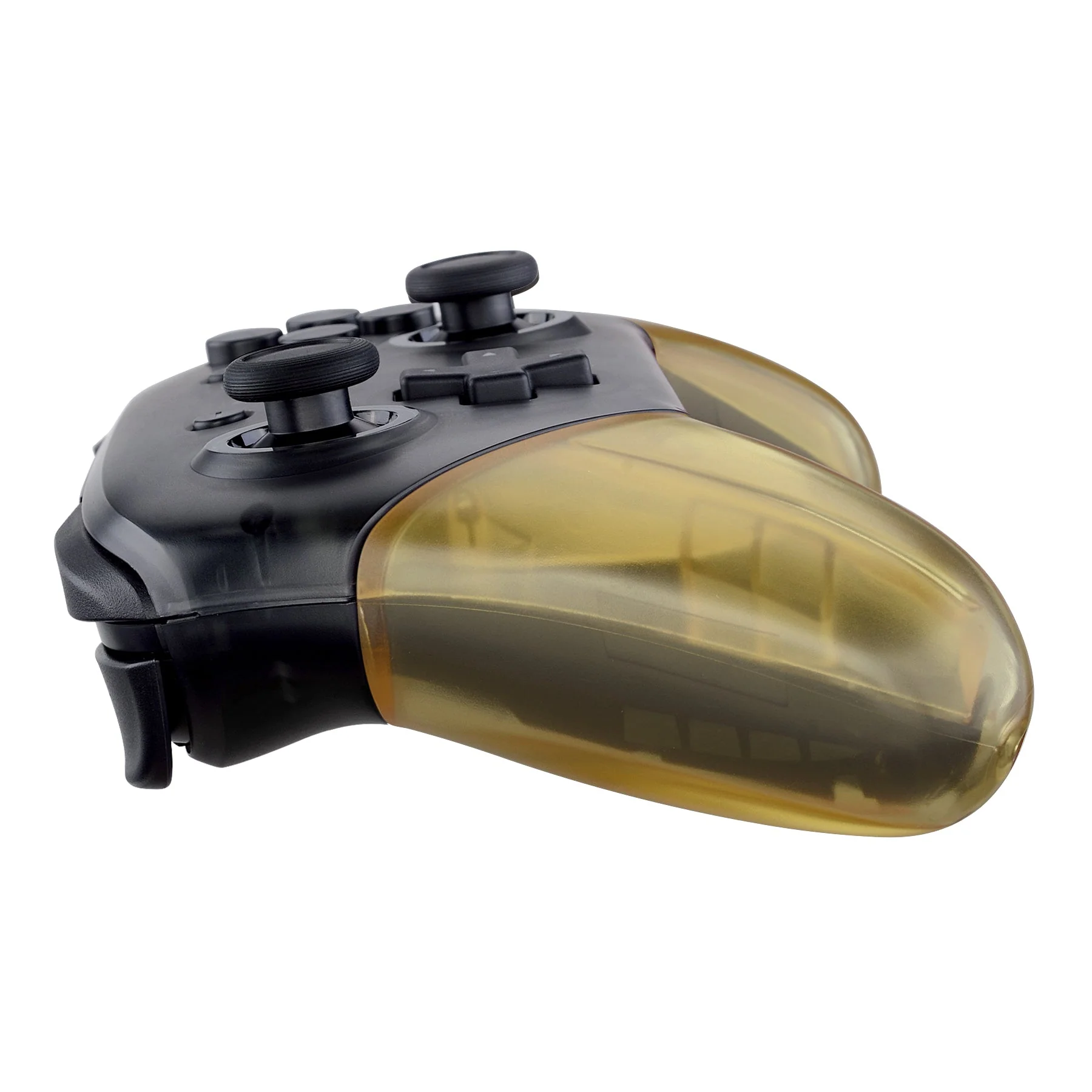 eXtremeRate Replacement Handle Grips for Nintendo Switch Pro Controller - Amber Yellow - Image 6
