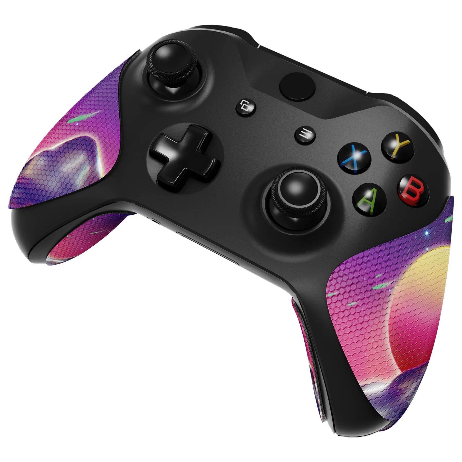 eXtremeRate Anti-Skid Sweat-Absorbent Textured Handle Grips for Xbox One & Xbox One X/S Controller - The Cyber Moon - Image 7
