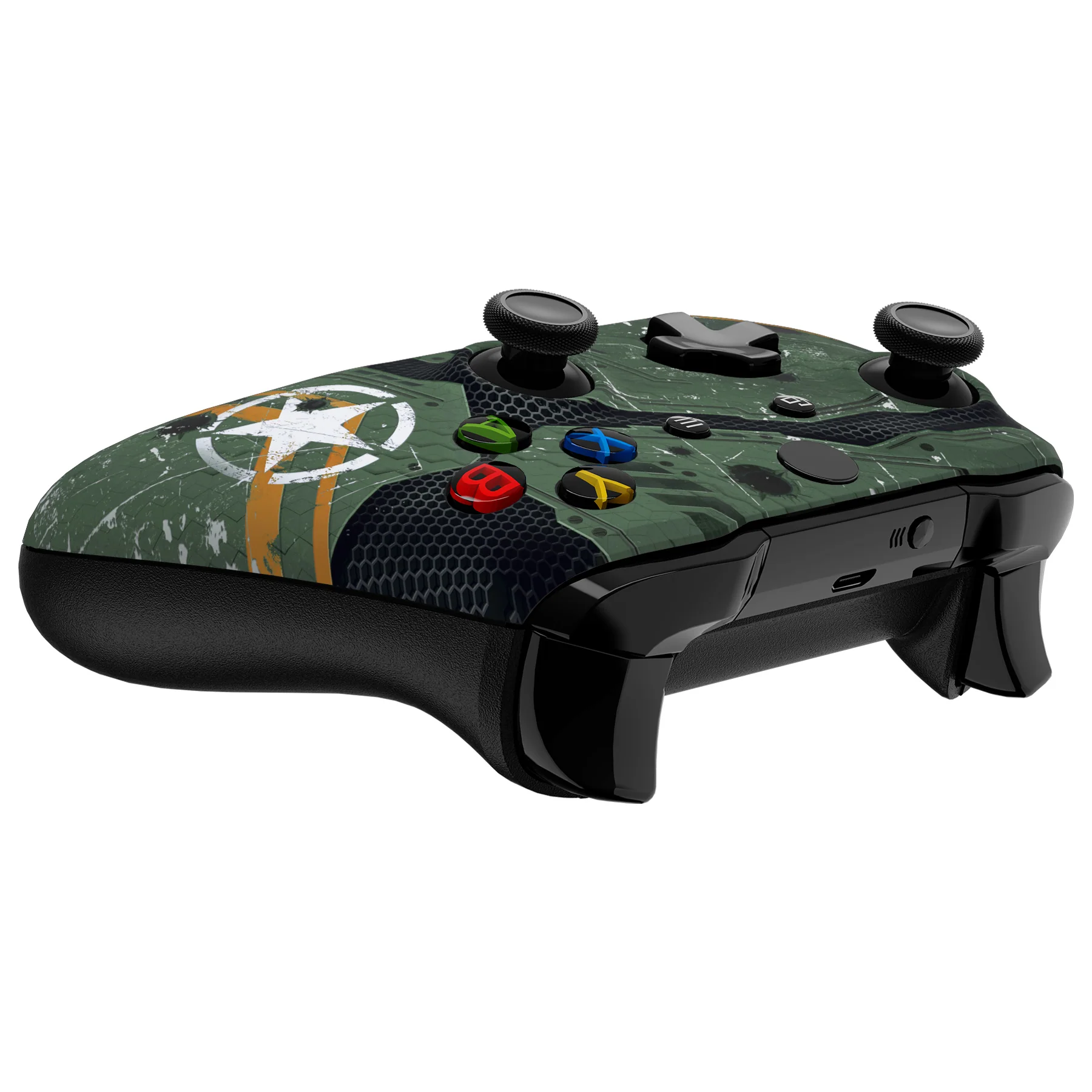 eXtremeRate Replacement Front Housing Shell for Xbox One X & S Controller (Model 1708) - Army Mecha - Image 6