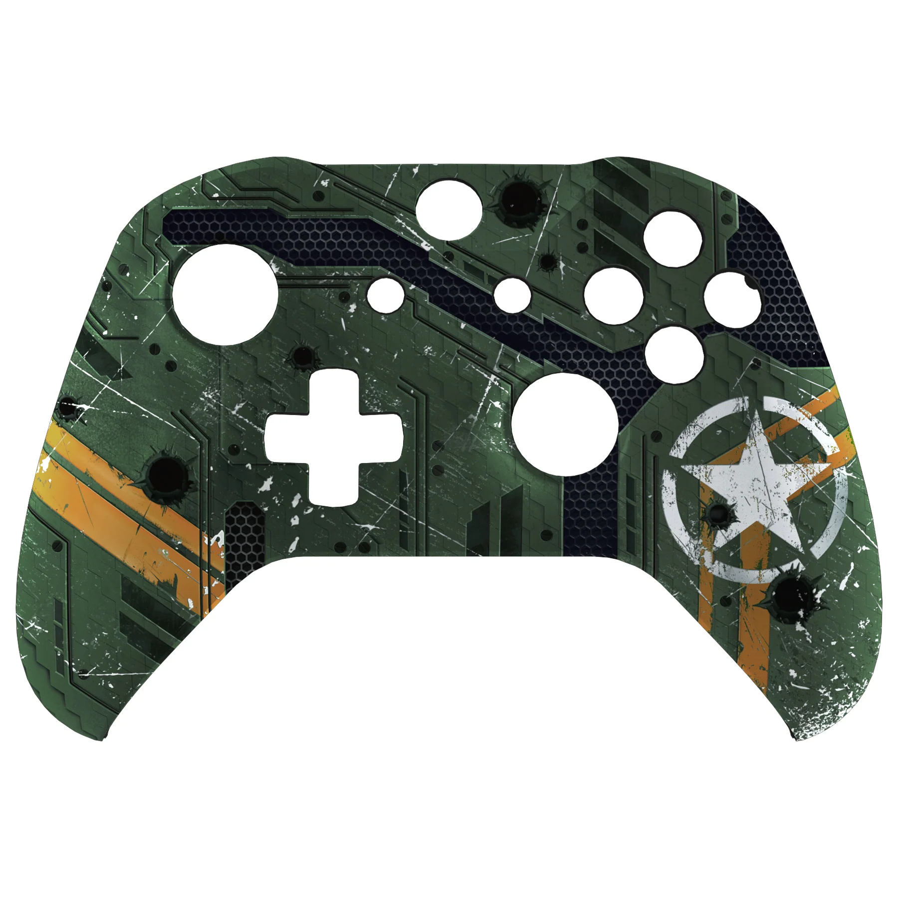 eXtremeRate Replacement Front Housing Shell for Xbox One X & S Controller (Model 1708) - Army Mecha - Image 7