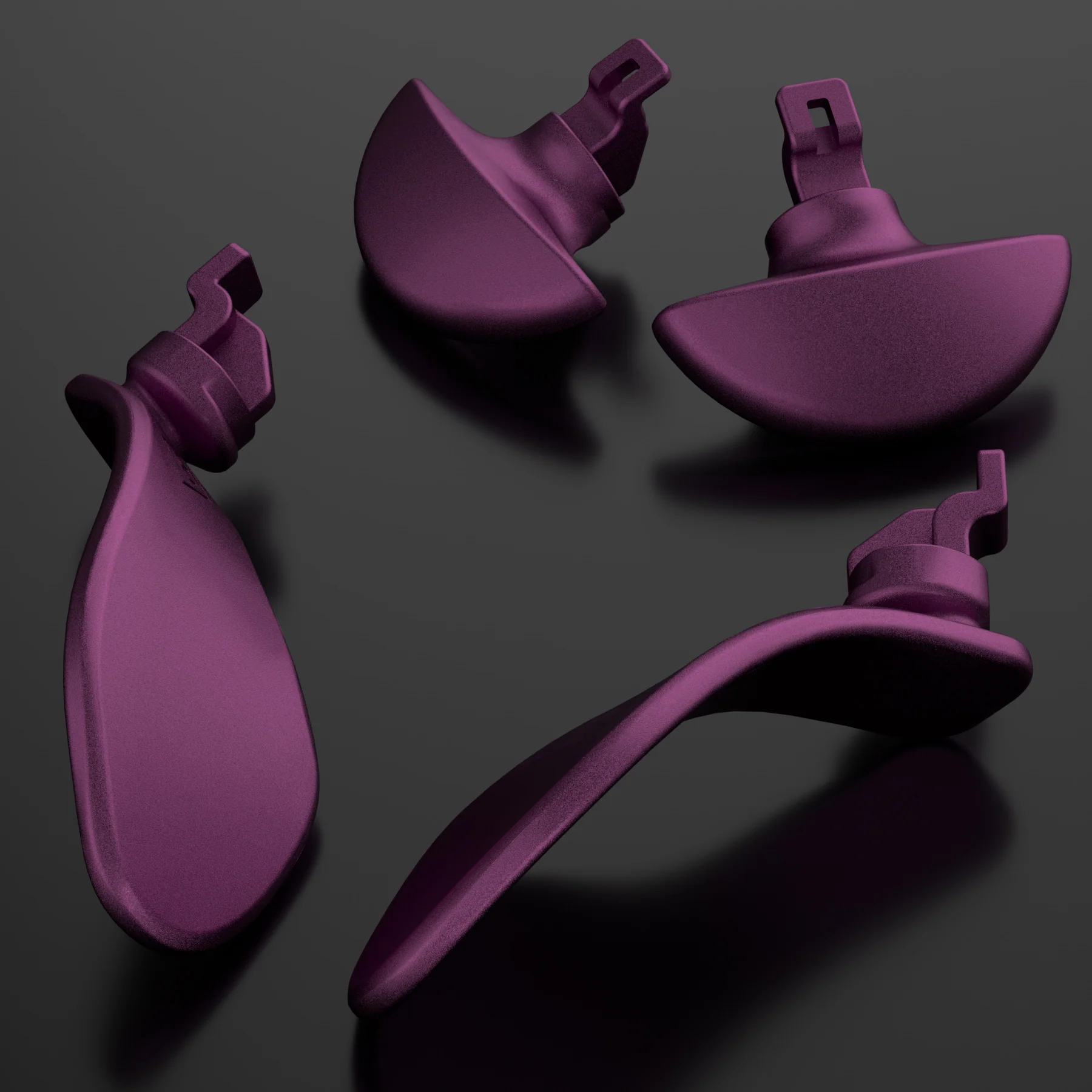 eXtremeRate Replacement Interchangeable 4PCS Metal Back Paddles for PS5 Edge Controller - Metallic Grape - Image 8