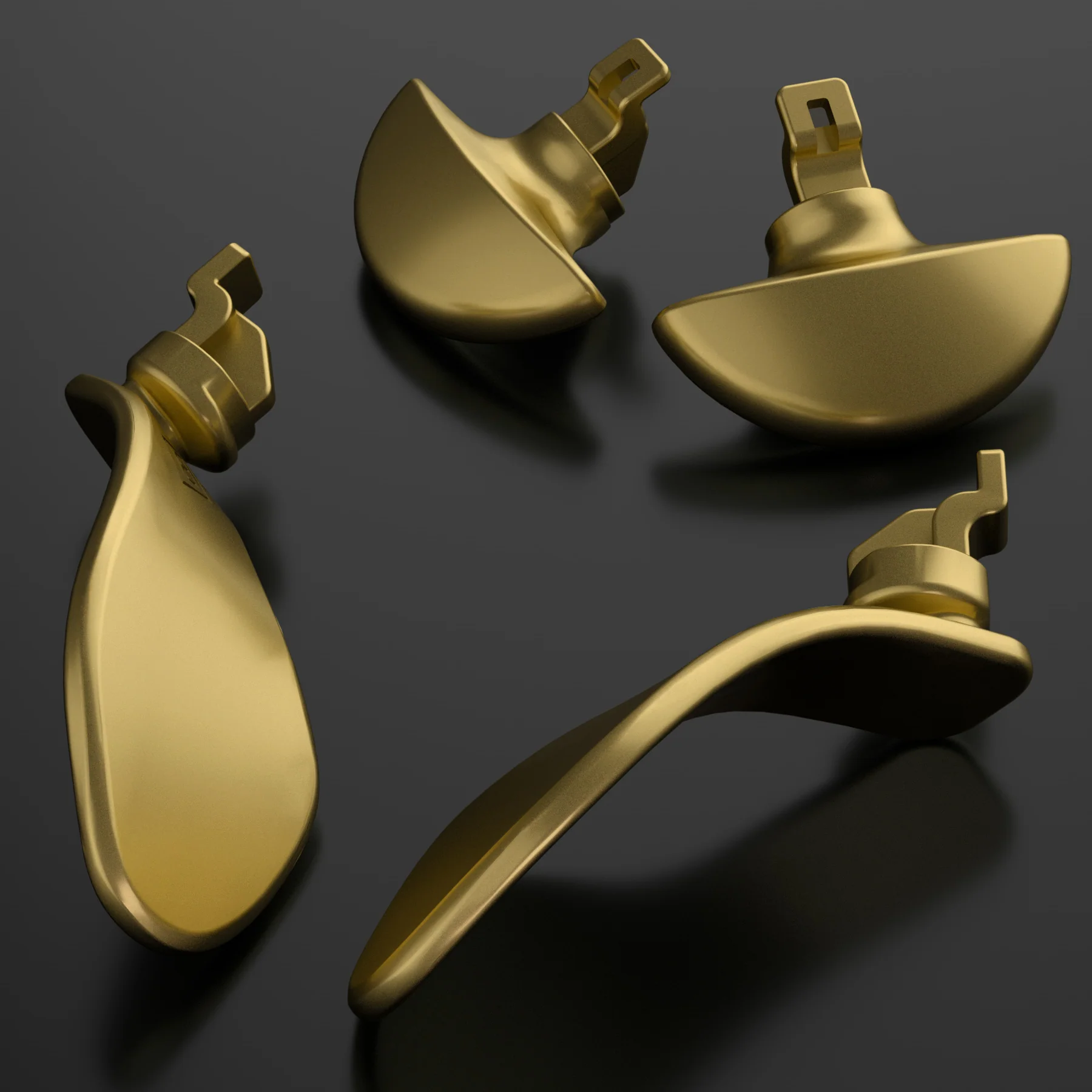 eXtremeRate Replacement Interchangeable 4PCS Metal Back Paddles for PS5 Edge Controller - Metallic Hero Gold - Image 8