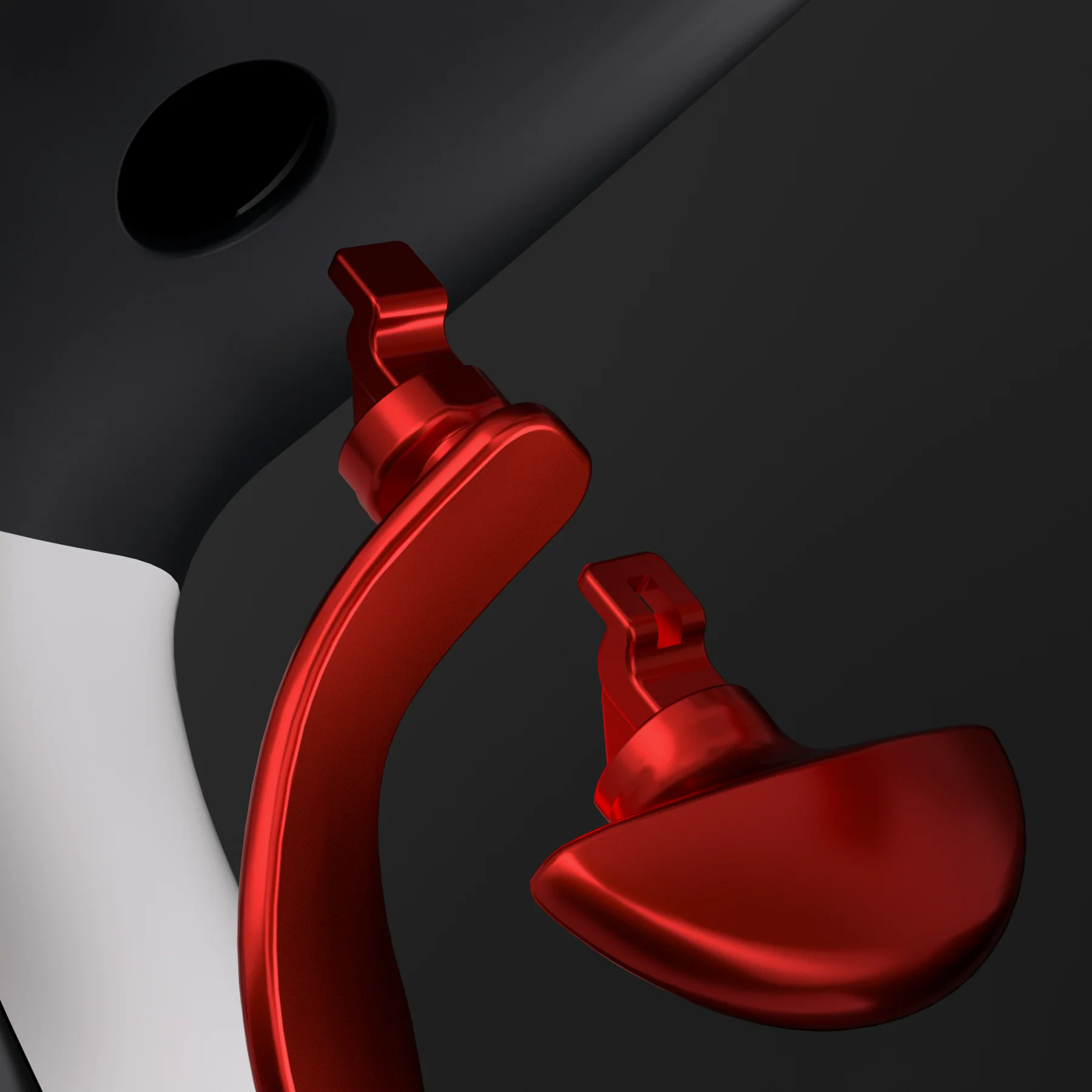 eXtremeRate Replacement Interchangeable 4PCS Metal Back Paddles for PS5 Edge Controller - Metallic Scarlet Red - Image 7