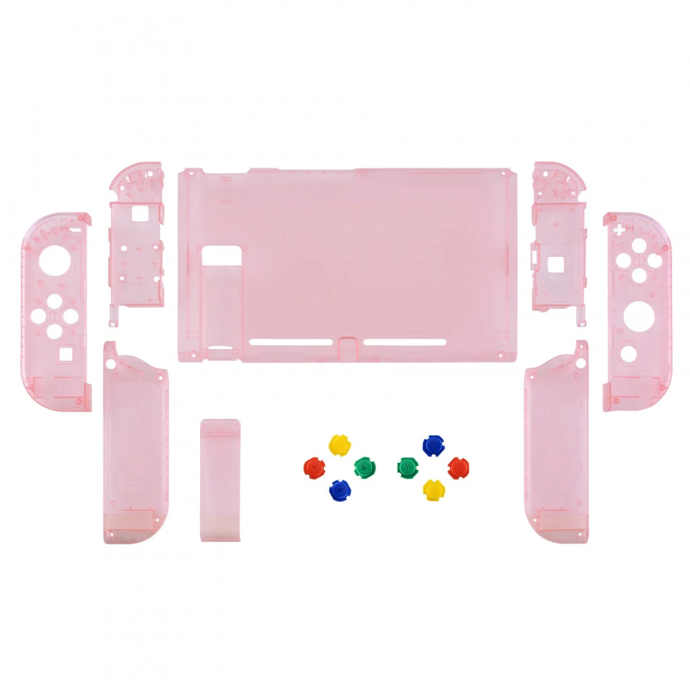 eXtremeRate Replacement Full Set Shells with Buttons for Nintendo Switch - Cherry Pink - Image 2