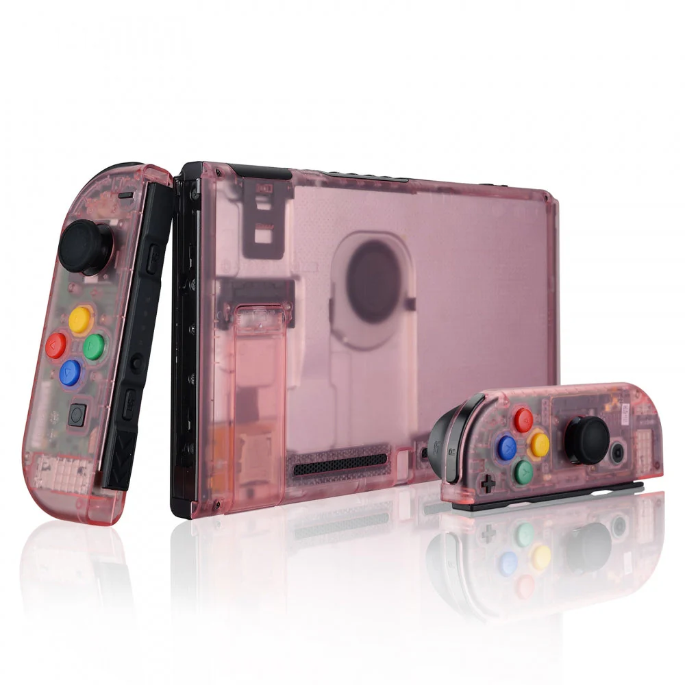 eXtremeRate Replacement Full Set Shells with Buttons for Nintendo Switch - Cherry Pink - Image 3