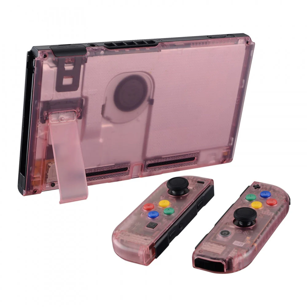 eXtremeRate Replacement Full Set Shells with Buttons for Nintendo Switch - Cherry Pink - Image 4