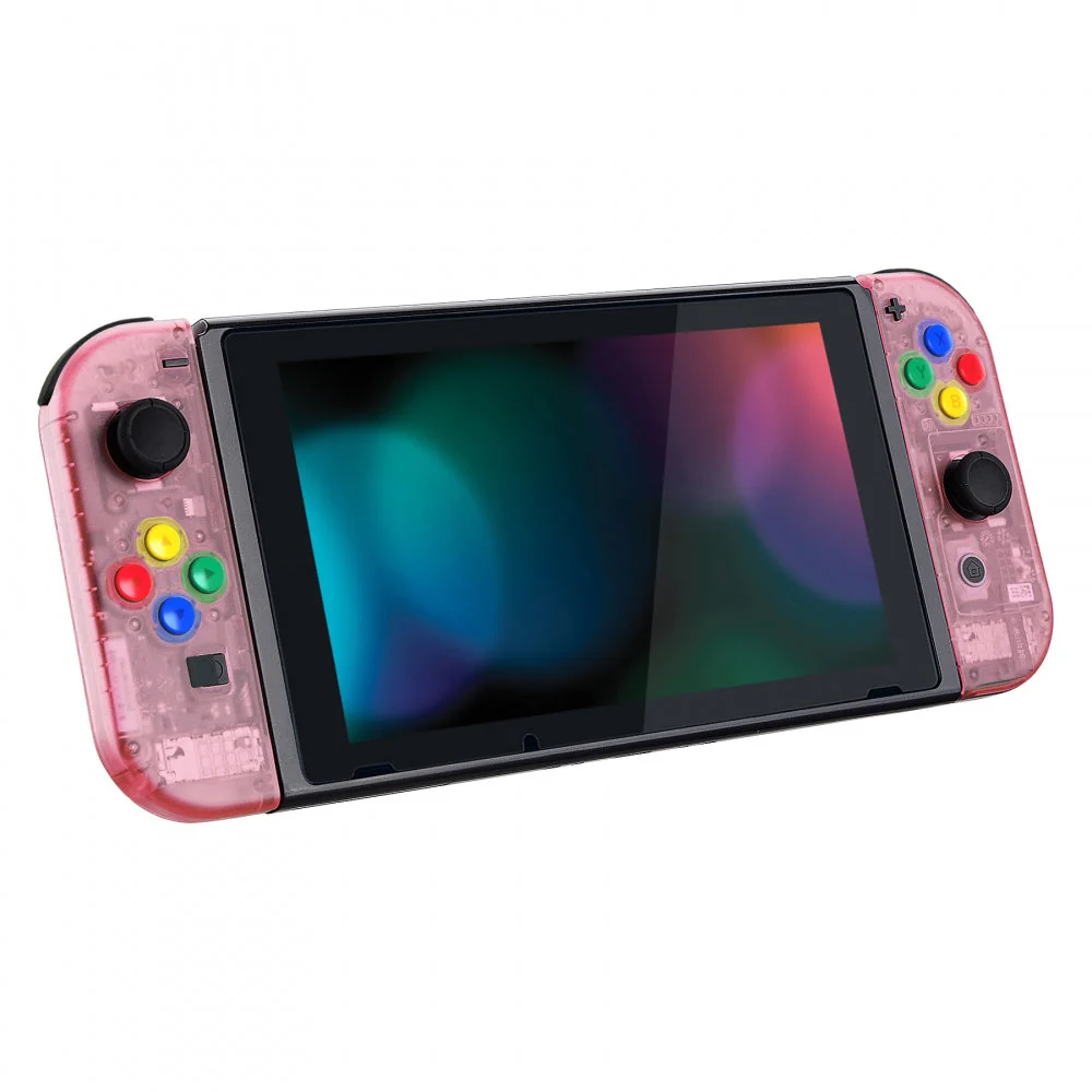 eXtremeRate Replacement Full Set Shells with Buttons for Nintendo Switch - Cherry Pink - Image 7