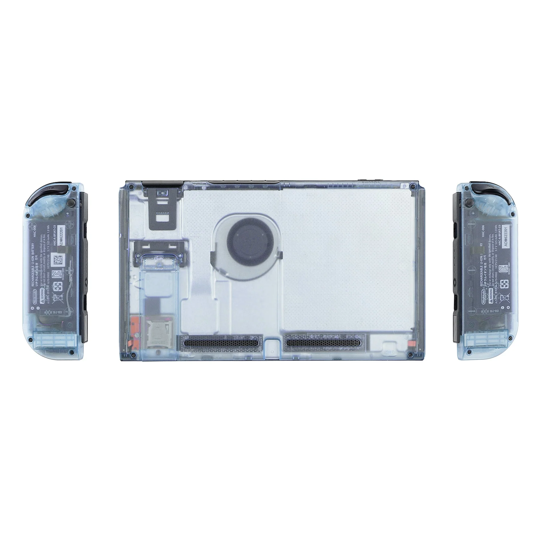 eXtremeRate Replacement Full Set Shells with Buttons for Nintendo Switch - Clear Glacier Blue - Image 11
