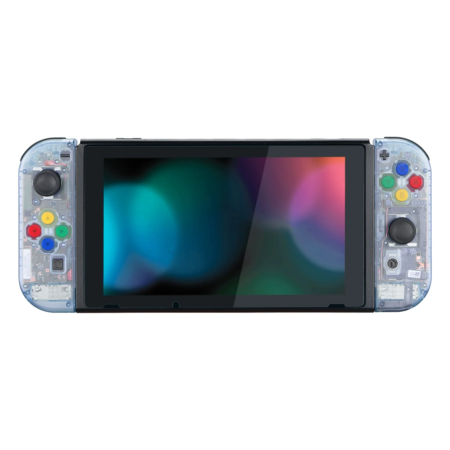 eXtremeRate Replacement Full Set Shells with Buttons for Nintendo Switch - Clear Glacier Blue - Image 6