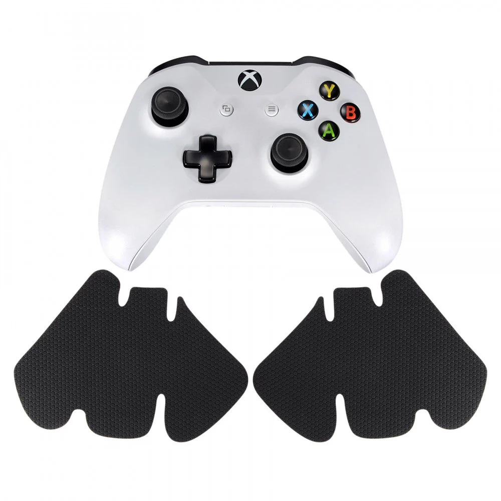 eXtremeRate Anti-Skid Sweat-Absorbent Handle Grips for Xbox One X & S Controller - Black - Image 2