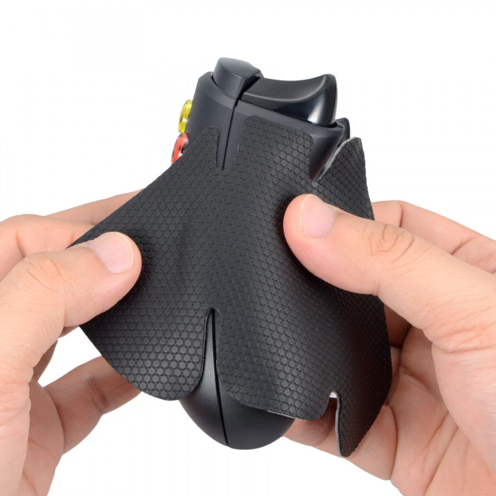 eXtremeRate Anti-Skid Sweat-Absorbent Handle Grips for Xbox One X & S Controller - Black - Image 5