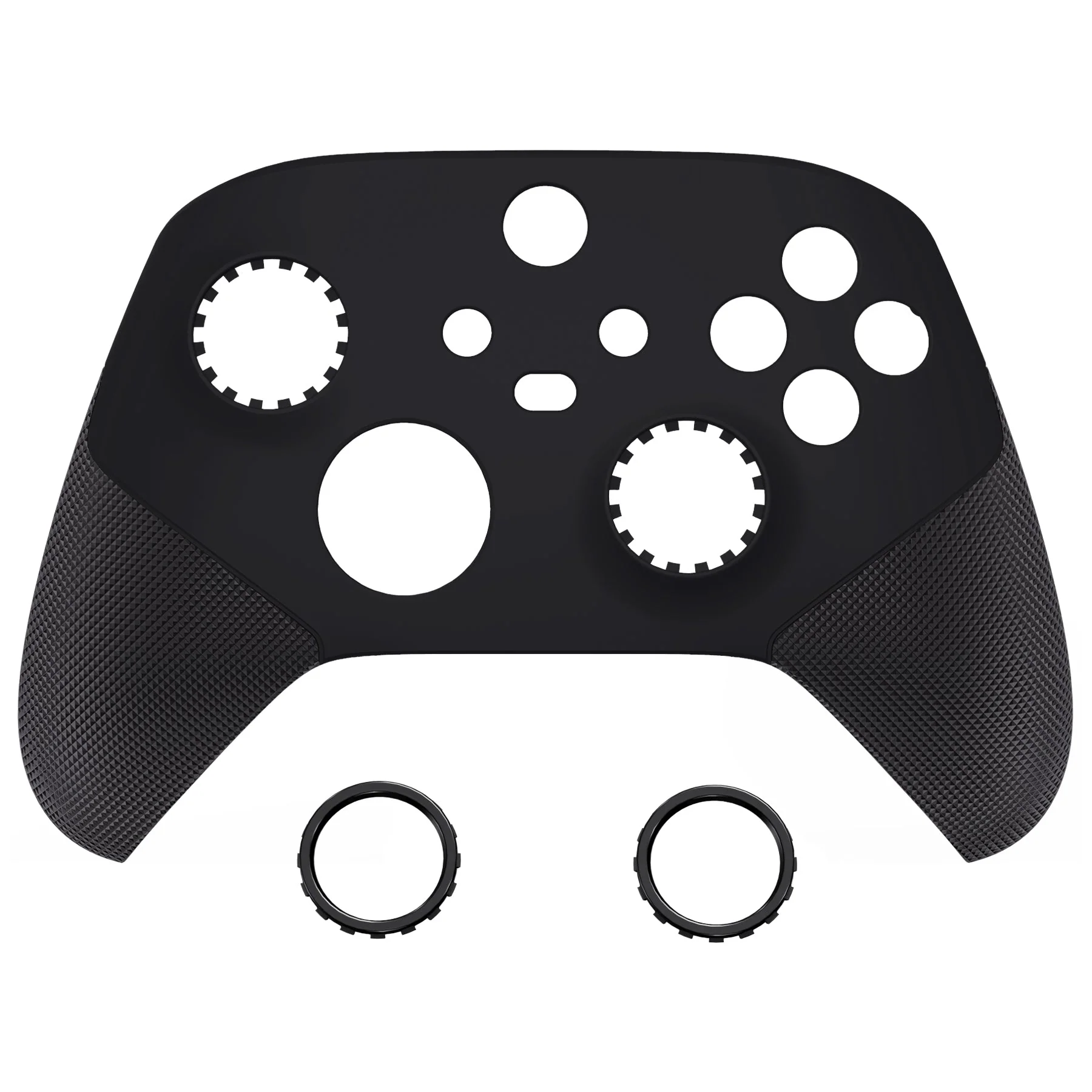 eXtremeRate ASR Version Performance Rubberized Grip Front Housing Shell with Accent Rings for Xbox Series X & S Controller - Black - Image 10