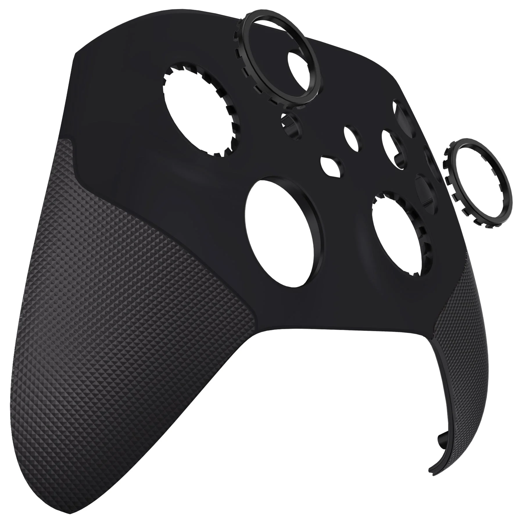 eXtremeRate ASR Version Performance Rubberized Grip Front Housing Shell with Accent Rings for Xbox Series X & S Controller - Black - Image 12