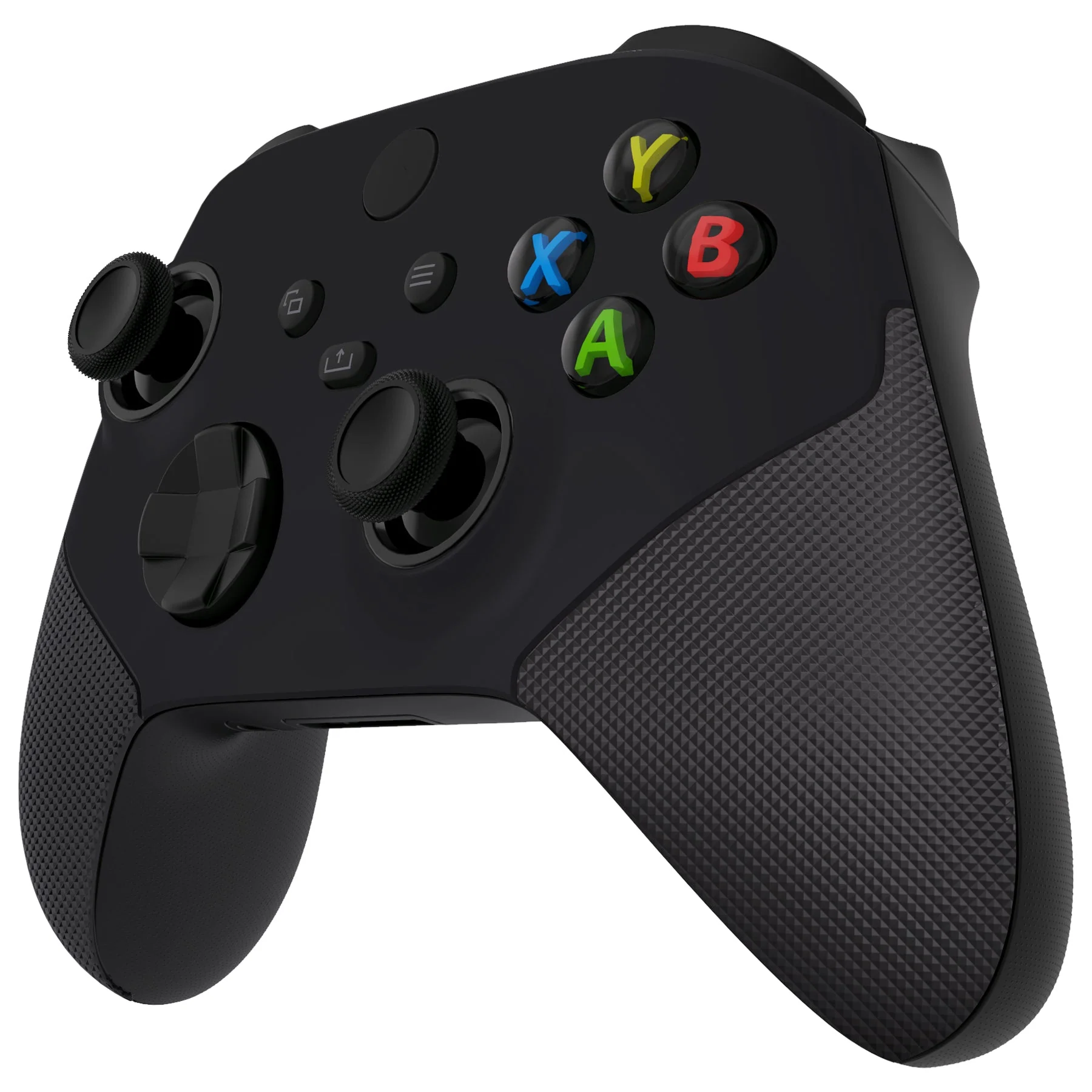 eXtremeRate ASR Version Performance Rubberized Grip Front Housing Shell with Accent Rings for Xbox Series X & S Controller - Black - Image 7