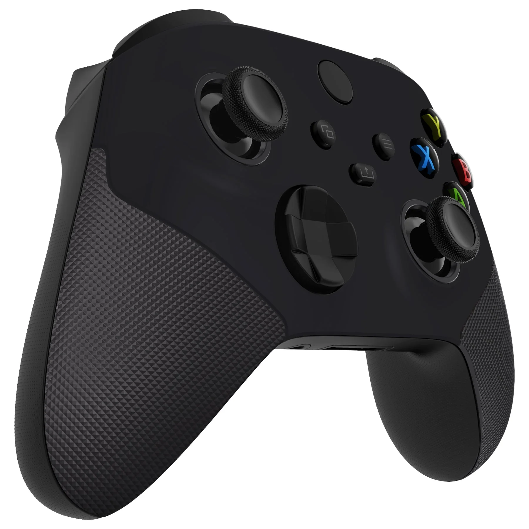 eXtremeRate ASR Version Performance Rubberized Grip Front Housing Shell with Accent Rings for Xbox Series X & S Controller - Black - Image 8