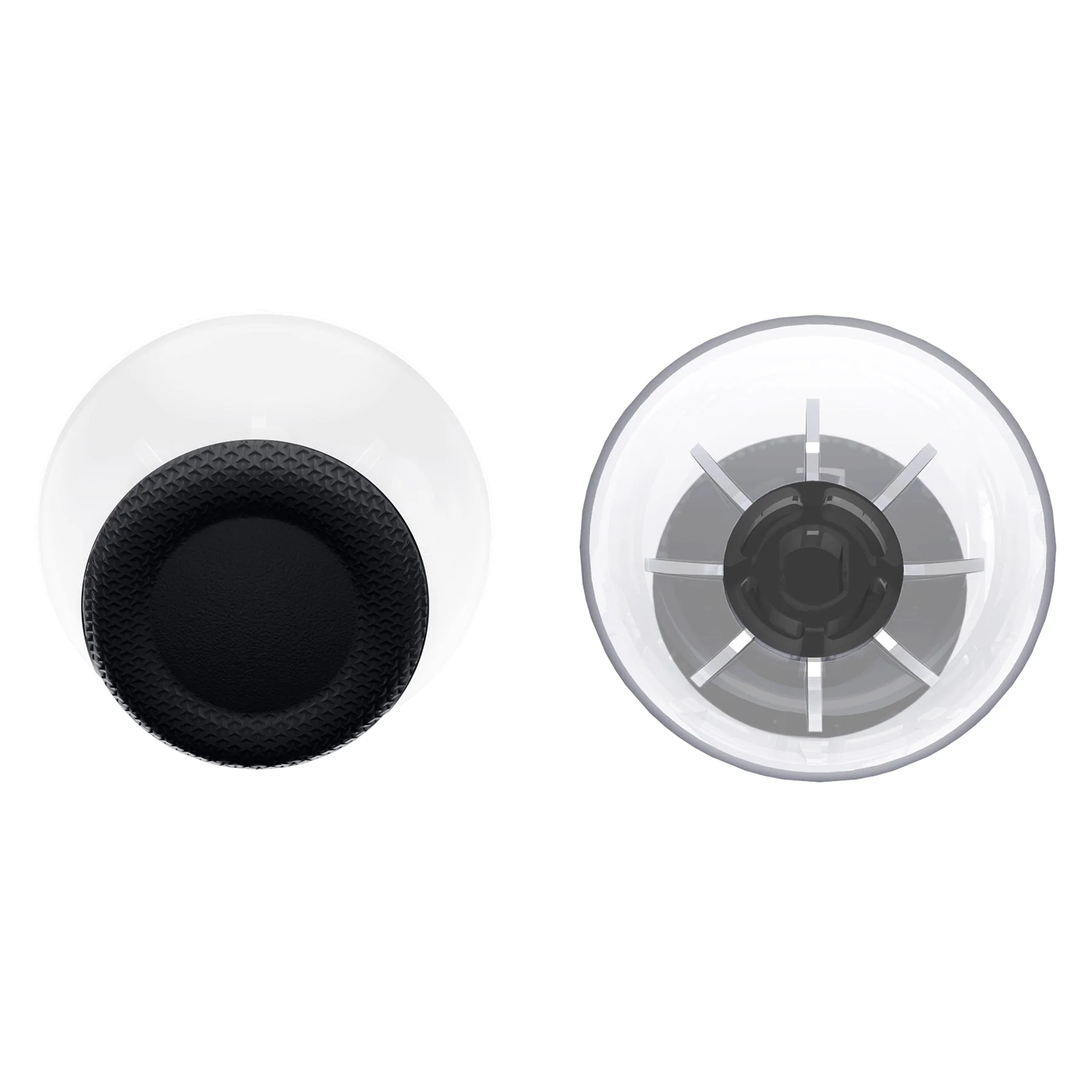eXtremeRate Replacement Dual-Color Thumbsticks Analog Stick Joystick Compatible with PS5 & PS4 All Model Controller - Black & Clear - Image 6