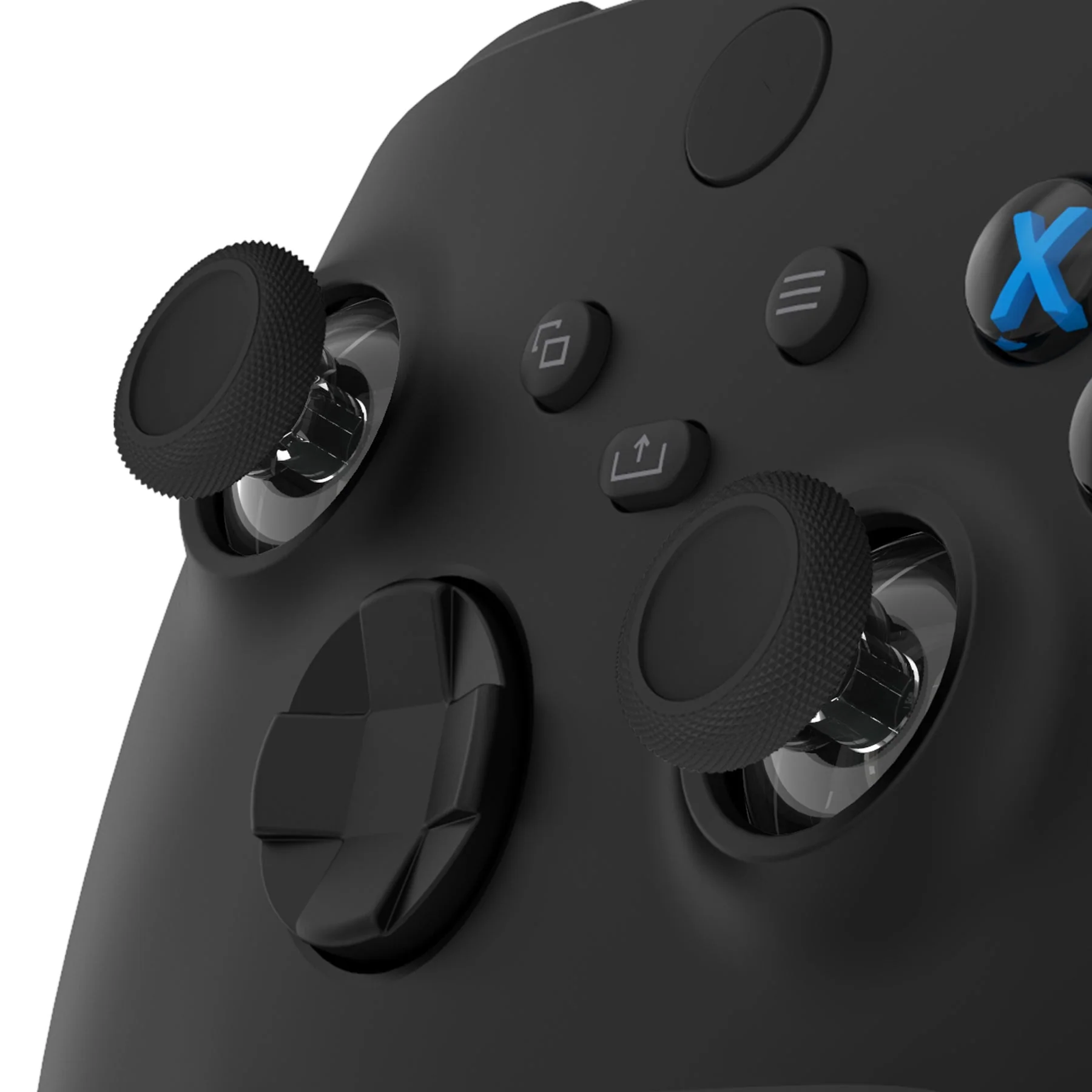 eXtremeRate Replacement Thumbsticks for Xbox Series X/S Controller & Xbox One X/S Controller & Xbox One Standard Controller & Xbox One Elite Controller - Black & Clear - Image 3