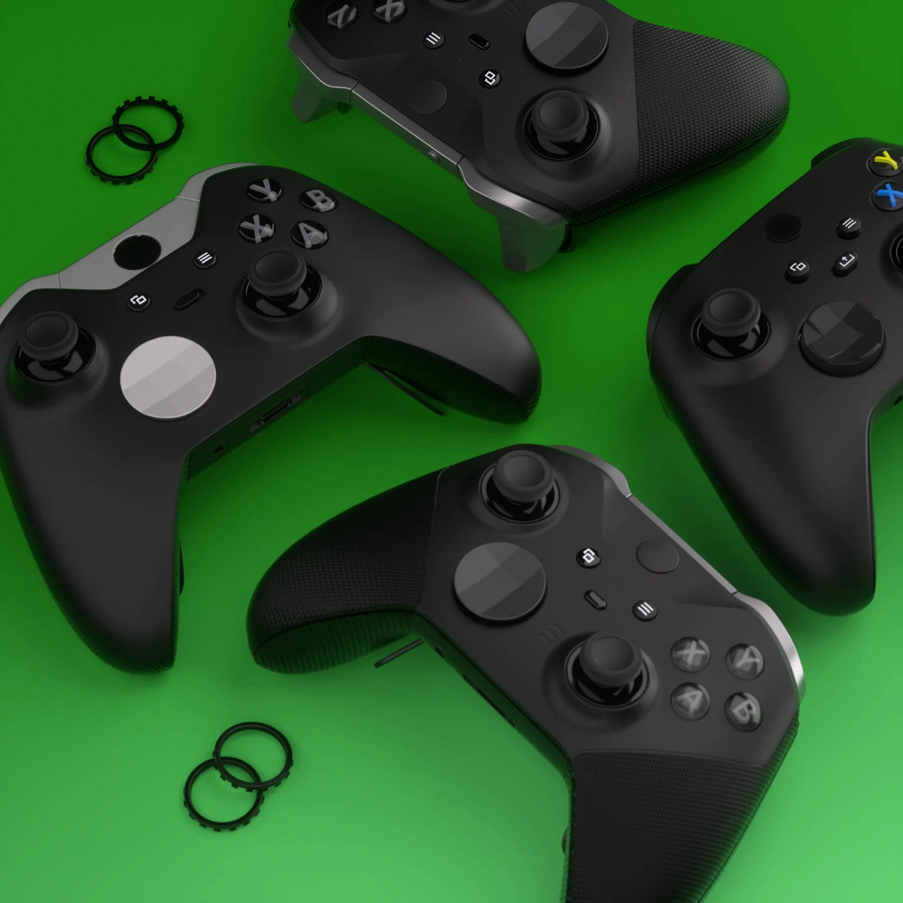 eXtremeRate Custom Accent Rings for Xbox Elite Series 2 Core & for Elite Series 2 & for Xbox One Elite Controller, Compatible with eXtremeRate ASR Version Shell for Xbox Series X/S Controller - Black - Image 10