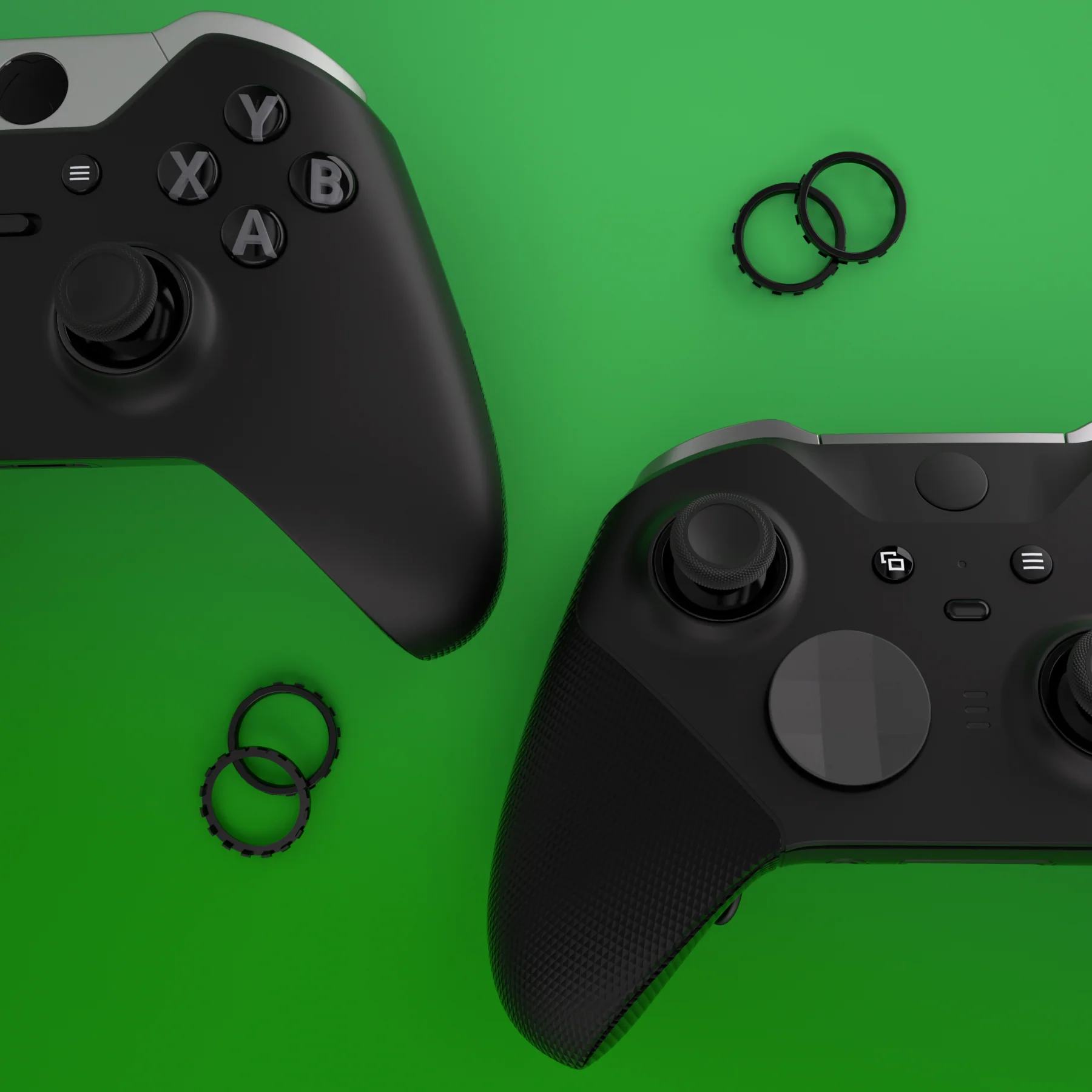 eXtremeRate Custom Accent Rings for Xbox Elite Series 2 Core & for Elite Series 2 & for Xbox One Elite Controller, Compatible with eXtremeRate ASR Version Shell for Xbox Series X/S Controller - Black - Image 11