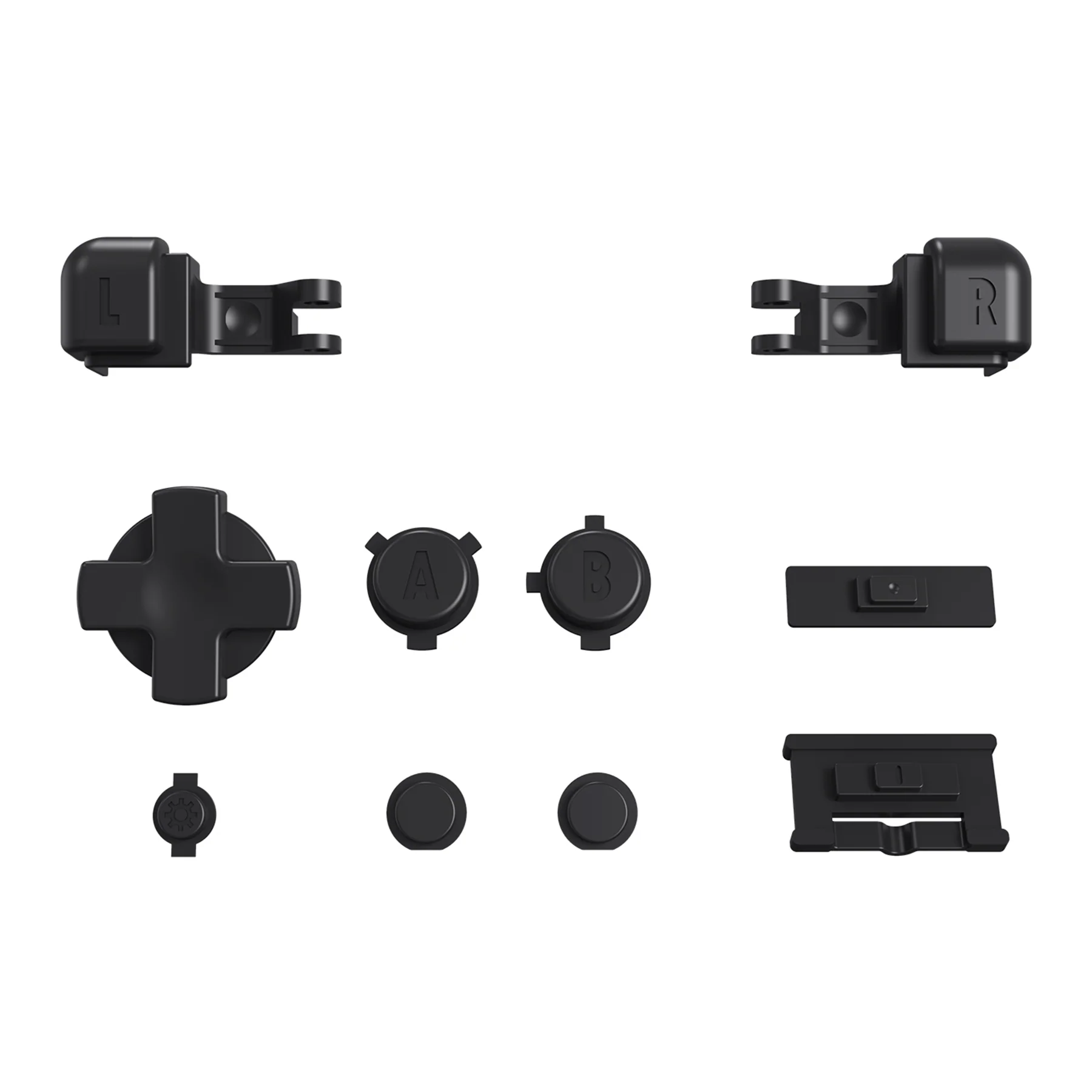 eXtremeRate Custom Replacement Full Set Buttons for Gameboy Advance SP GBA SP Console - Black - Image 8