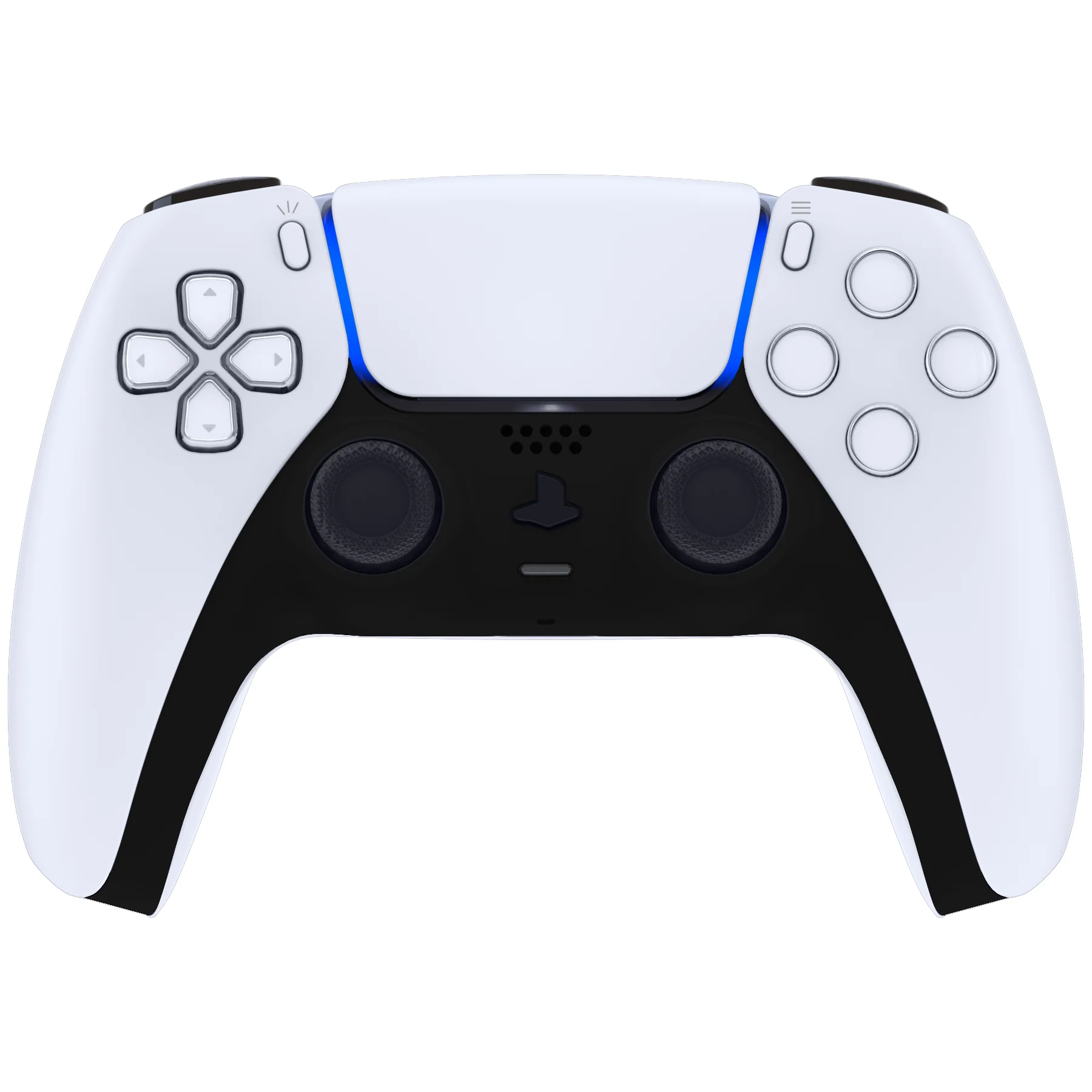 eXtremeRate Replacement Decorative Trim Shell with Accent Rings Compatible with PS5 Controller BDM-010/020/030/040/050 - Black - Image 2