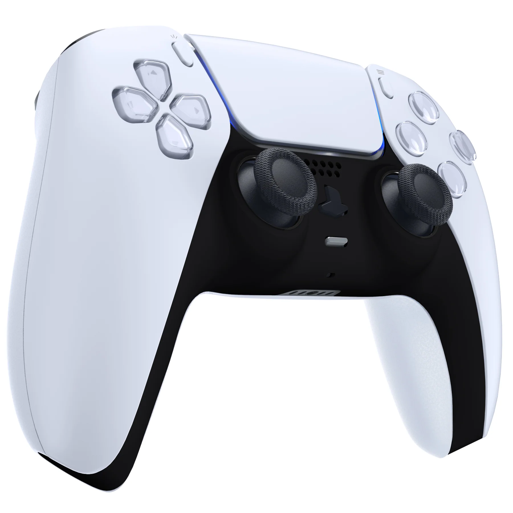 eXtremeRate Replacement Decorative Trim Shell with Accent Rings Compatible with PS5 Controller BDM-010/020/030/040/050 - Black - Image 5