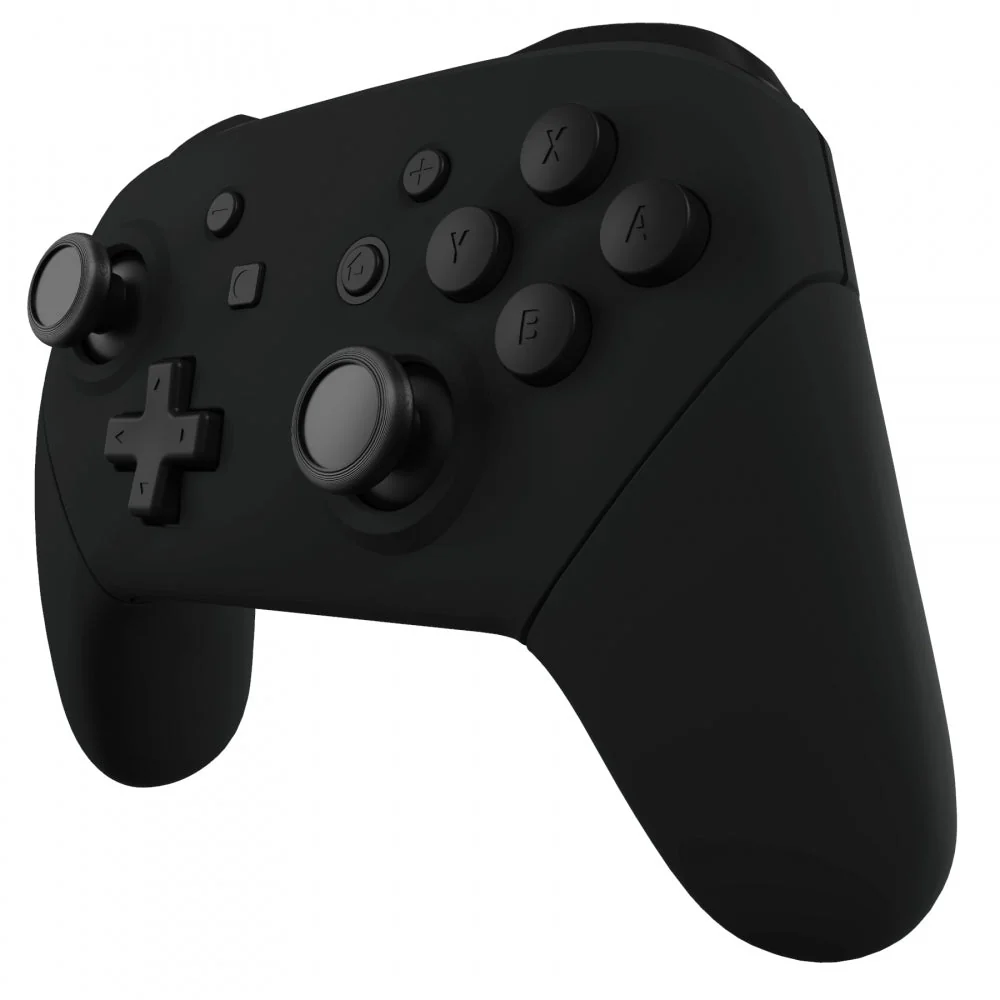 eXtremeRate Replacement Full Set Shell Faceplate Backplate Handles for Nintendo Switch Pro - Black - Image 4