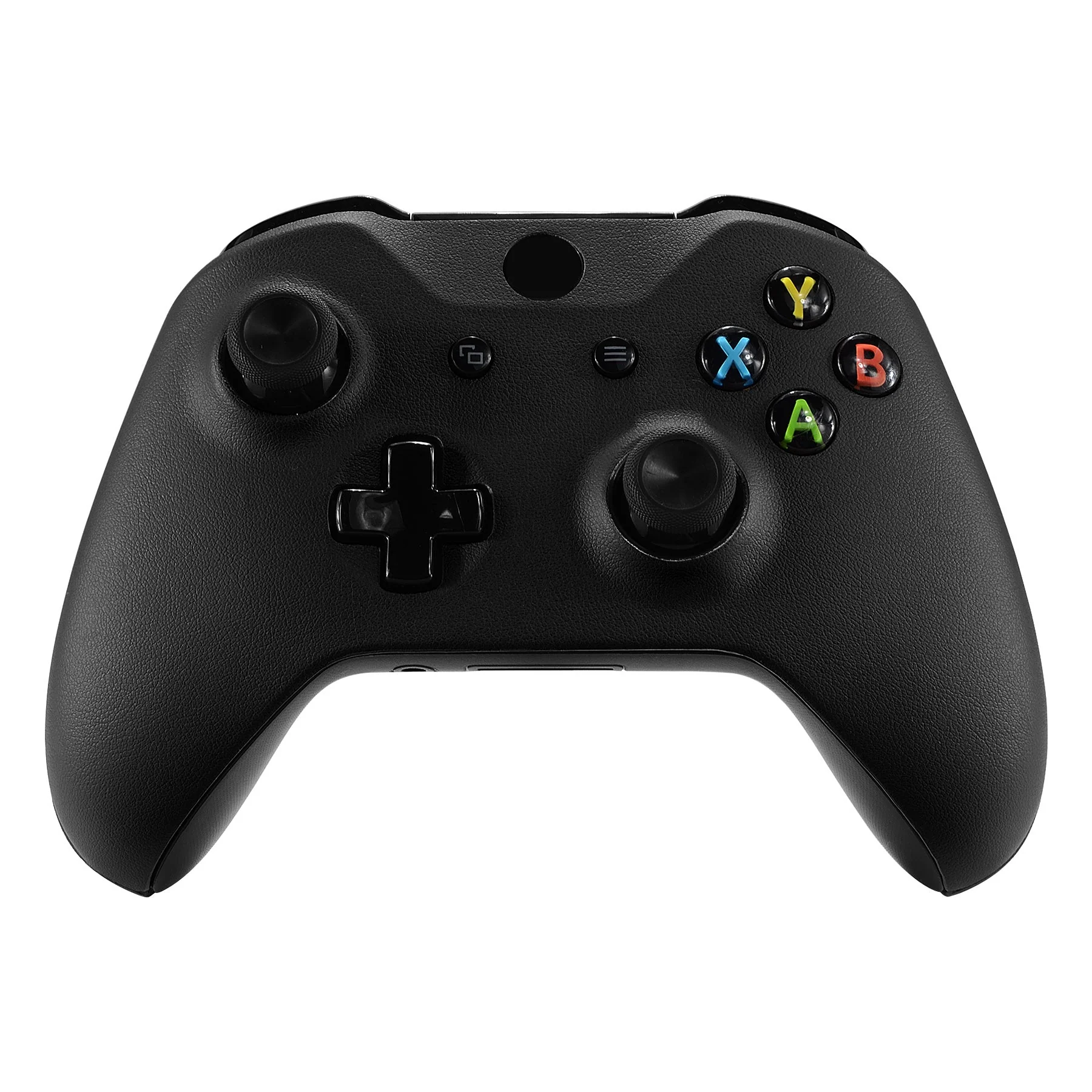 eXtremeRate Replacement Front Housing Shell with Side Rails Panel for Xbox One X & S Controller (Model 1708) - Black Luxury PU Leather - Image 4