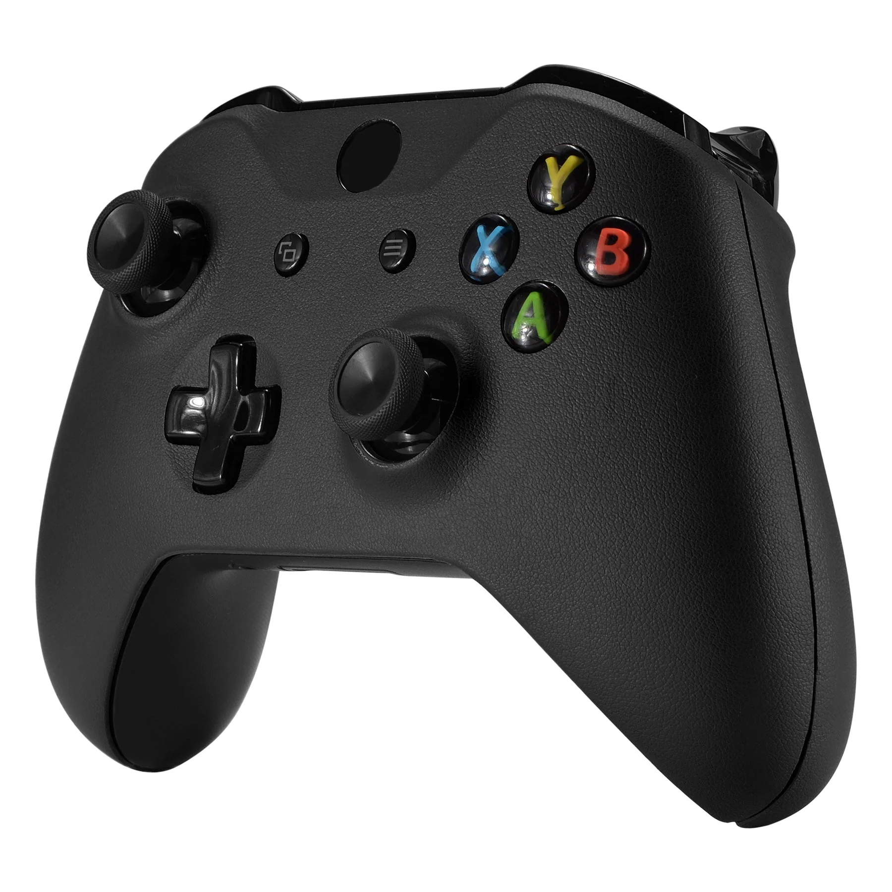 eXtremeRate Replacement Front Housing Shell with Side Rails Panel for Xbox One X & S Controller (Model 1708) - Black Luxury PU Leather - Image 5