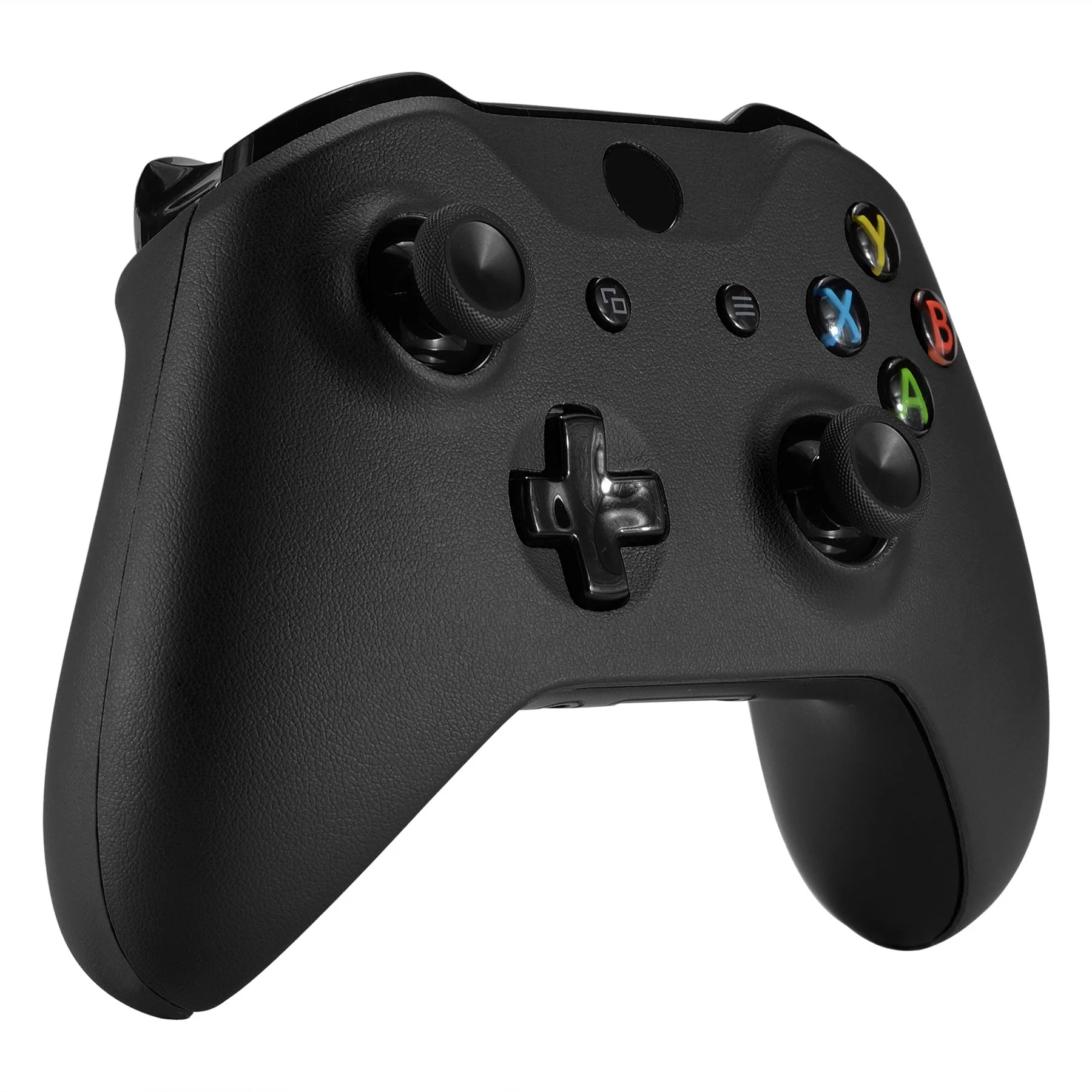 eXtremeRate Replacement Front Housing Shell with Side Rails Panel for Xbox One X & S Controller (Model 1708) - Black Luxury PU Leather - Image 6