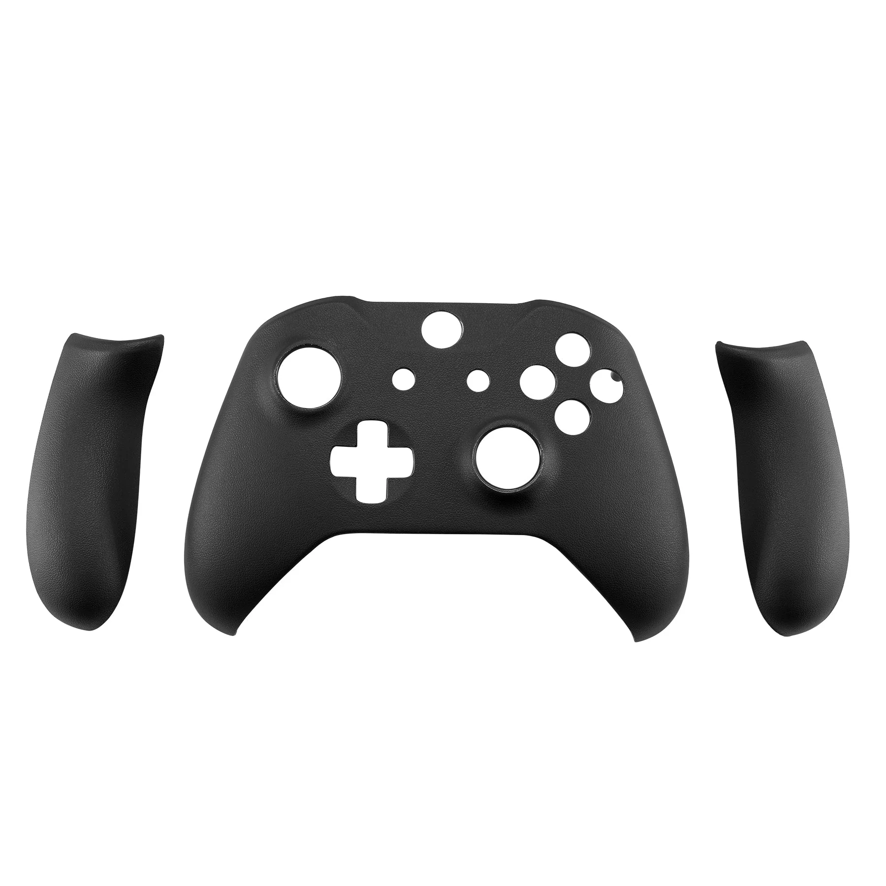 eXtremeRate Replacement Front Housing Shell with Side Rails Panel for Xbox One X & S Controller (Model 1708) - Black Luxury PU Leather - Image 9