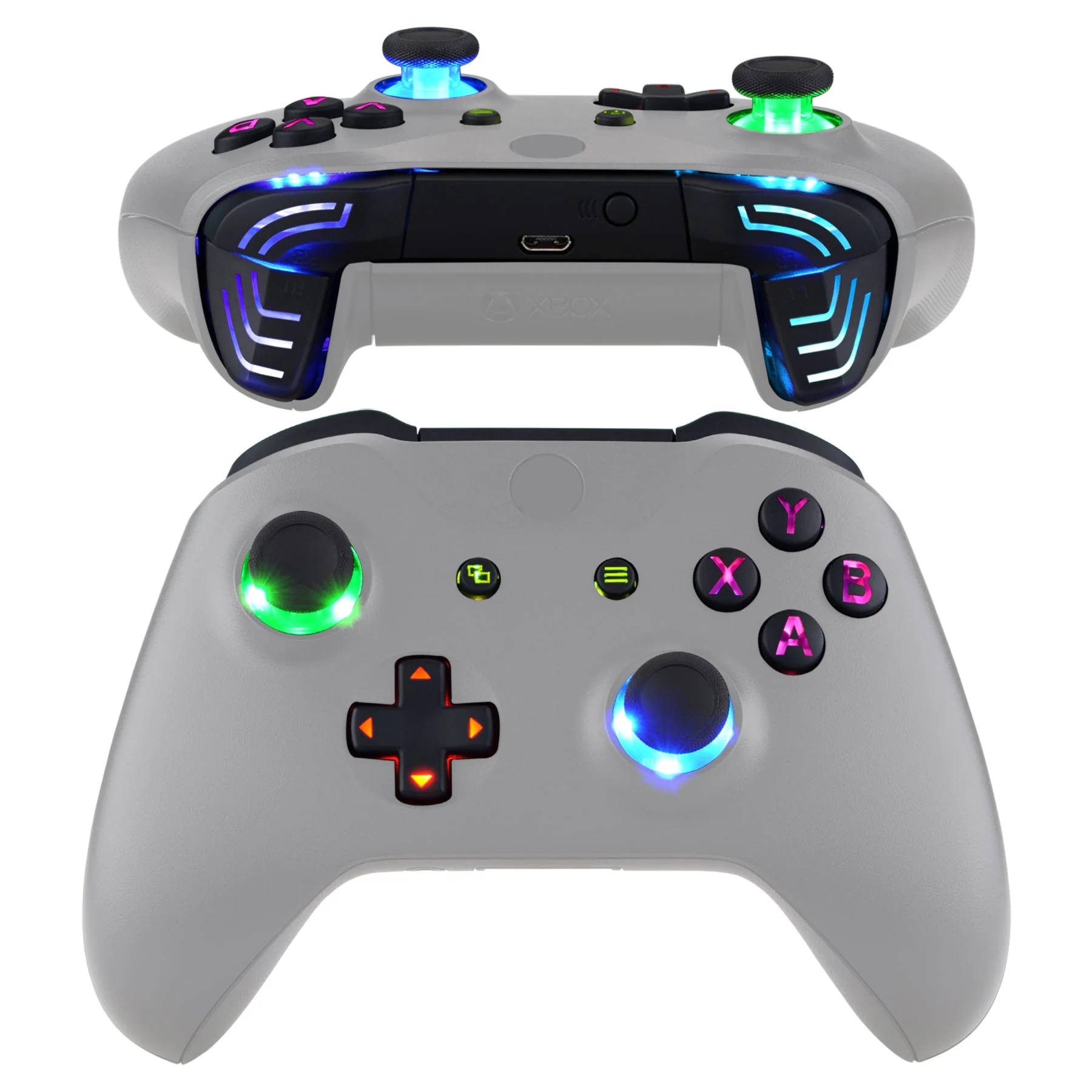 eXtremeRate Multi-Colors Luminated Buttons DTFS (DTF 2.0) LED Kit for Xbox One X & S Controller - Black - Image 3