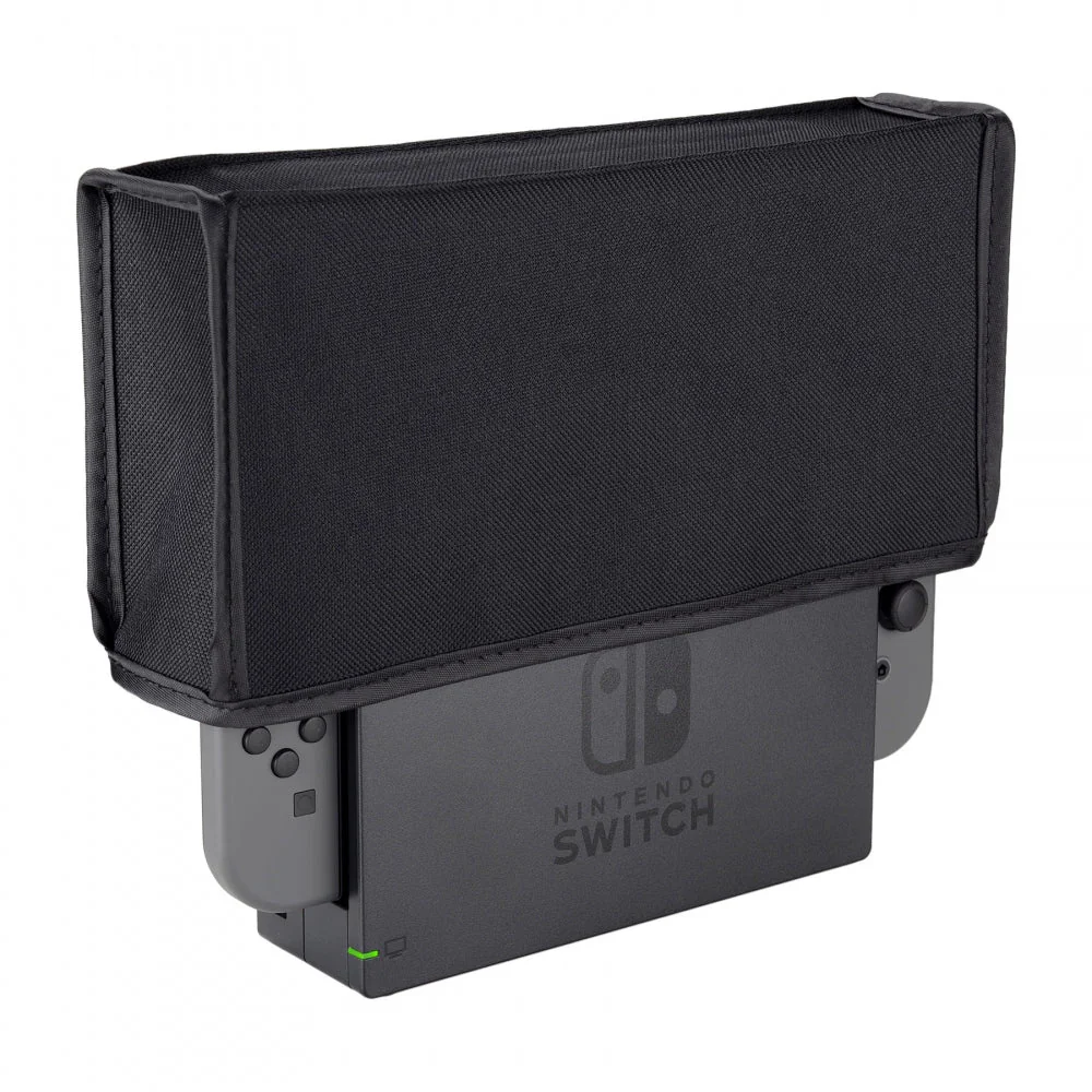 eXtremeRate Anti Scratch Waterproof Nylon Dust Cover for NS Switch Charging Dock - Black - Image 2