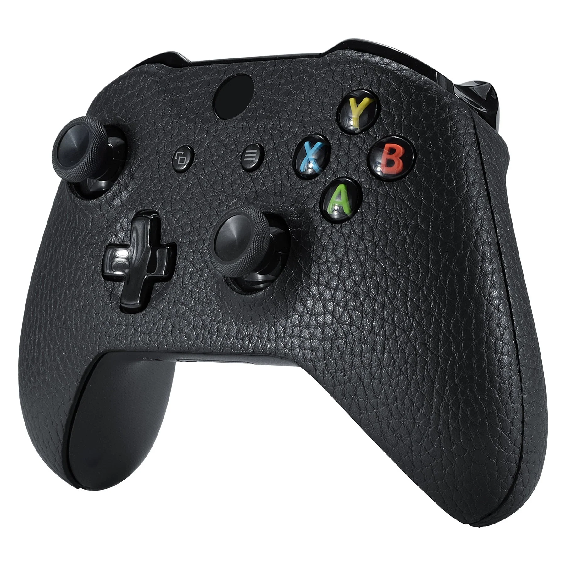eXtremeRate Replacement Front Housing Shell with Side Rails Panel for Xbox One X & S Controller (Model 1708) - Black Premium Textured PU Leather - Image 5