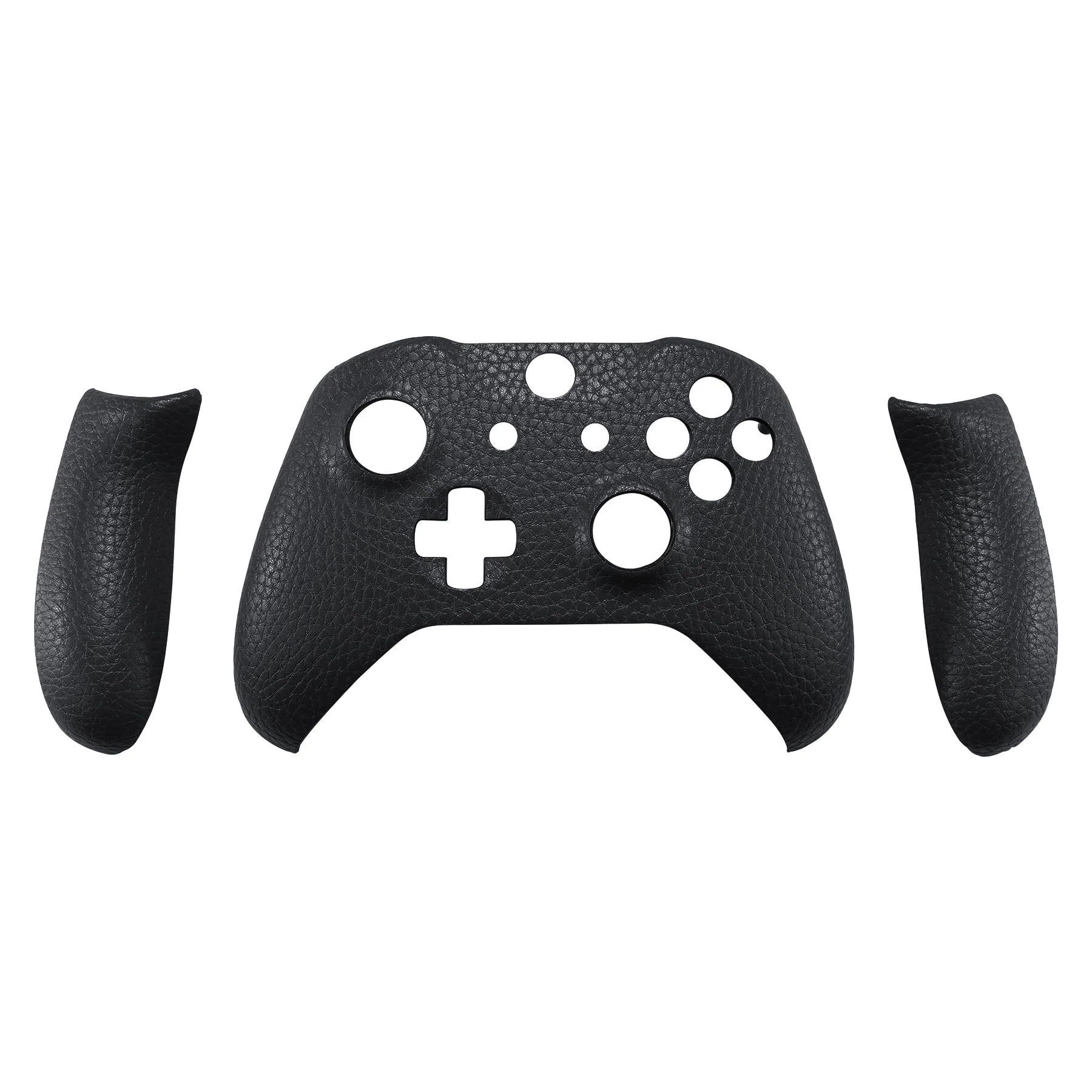 eXtremeRate Replacement Front Housing Shell with Side Rails Panel for Xbox One X & S Controller (Model 1708) - Black Premium Textured PU Leather - Image 9